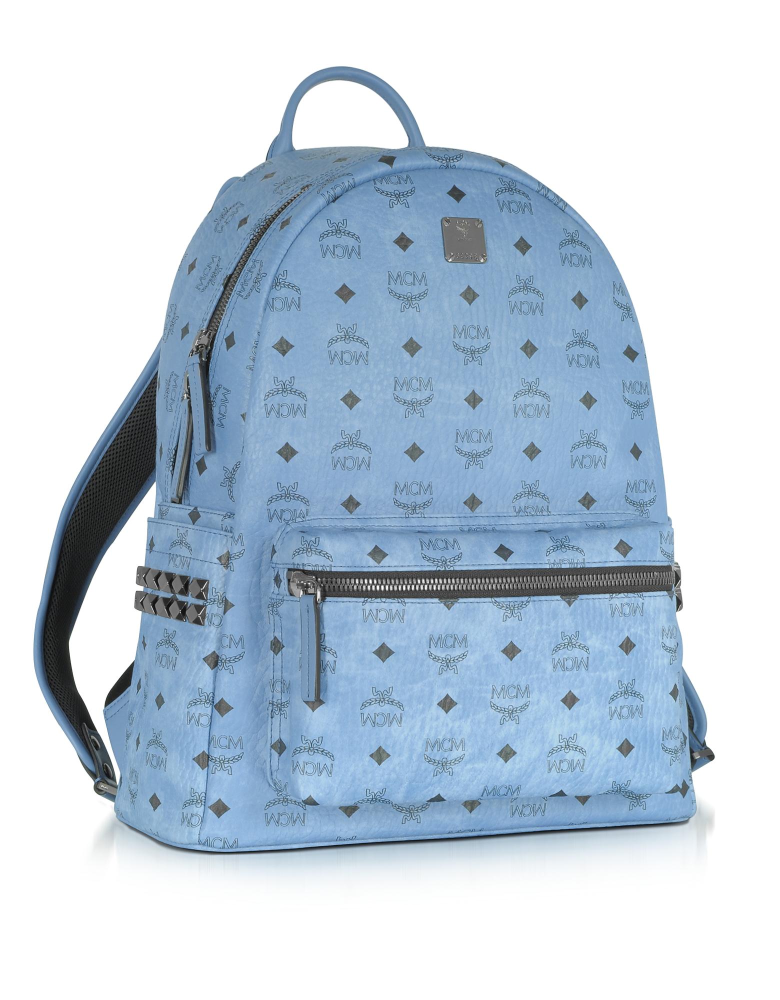 MCM Denim Medium Stark Backpack in Blue Lyst
