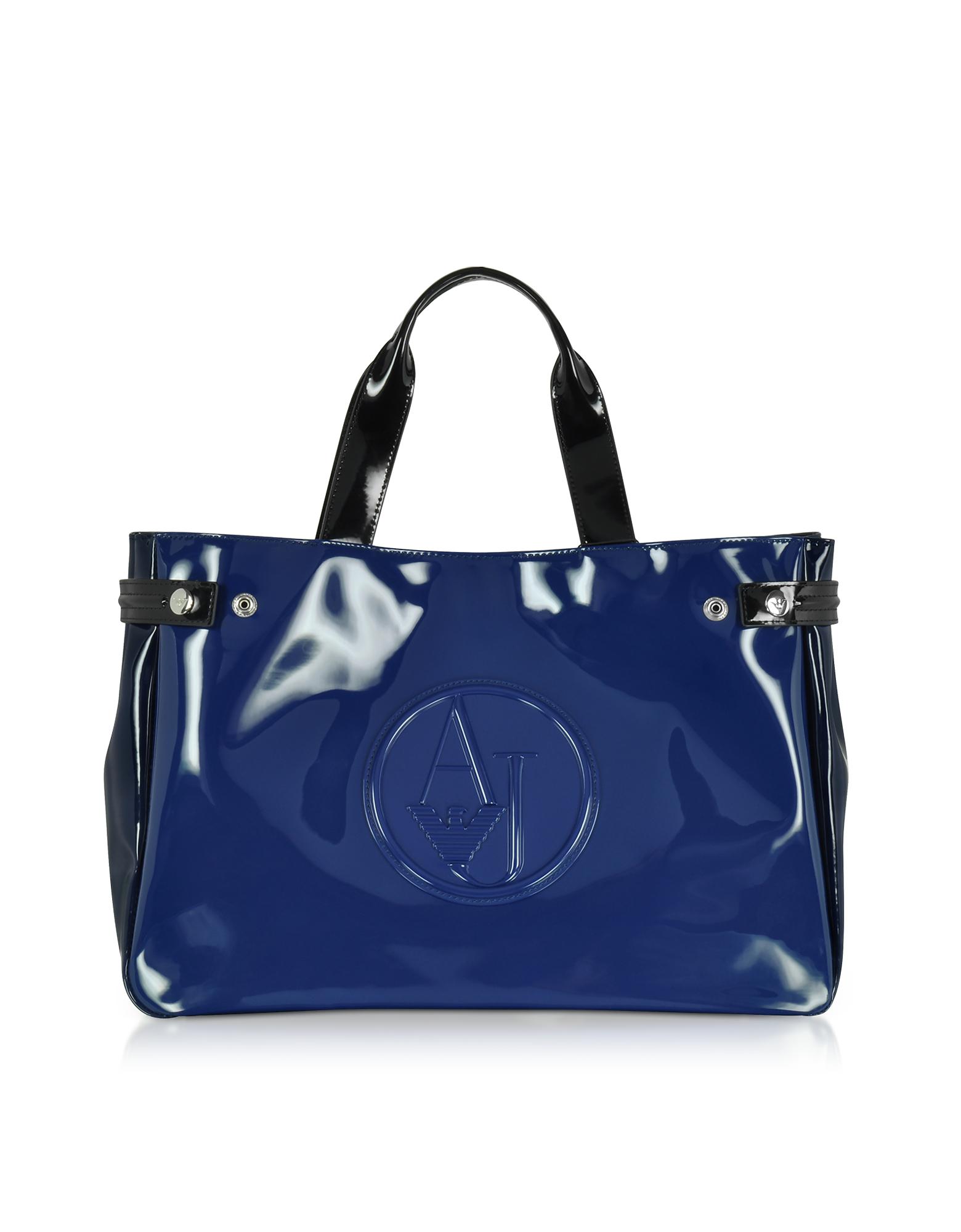 navy blue patent leather handbag