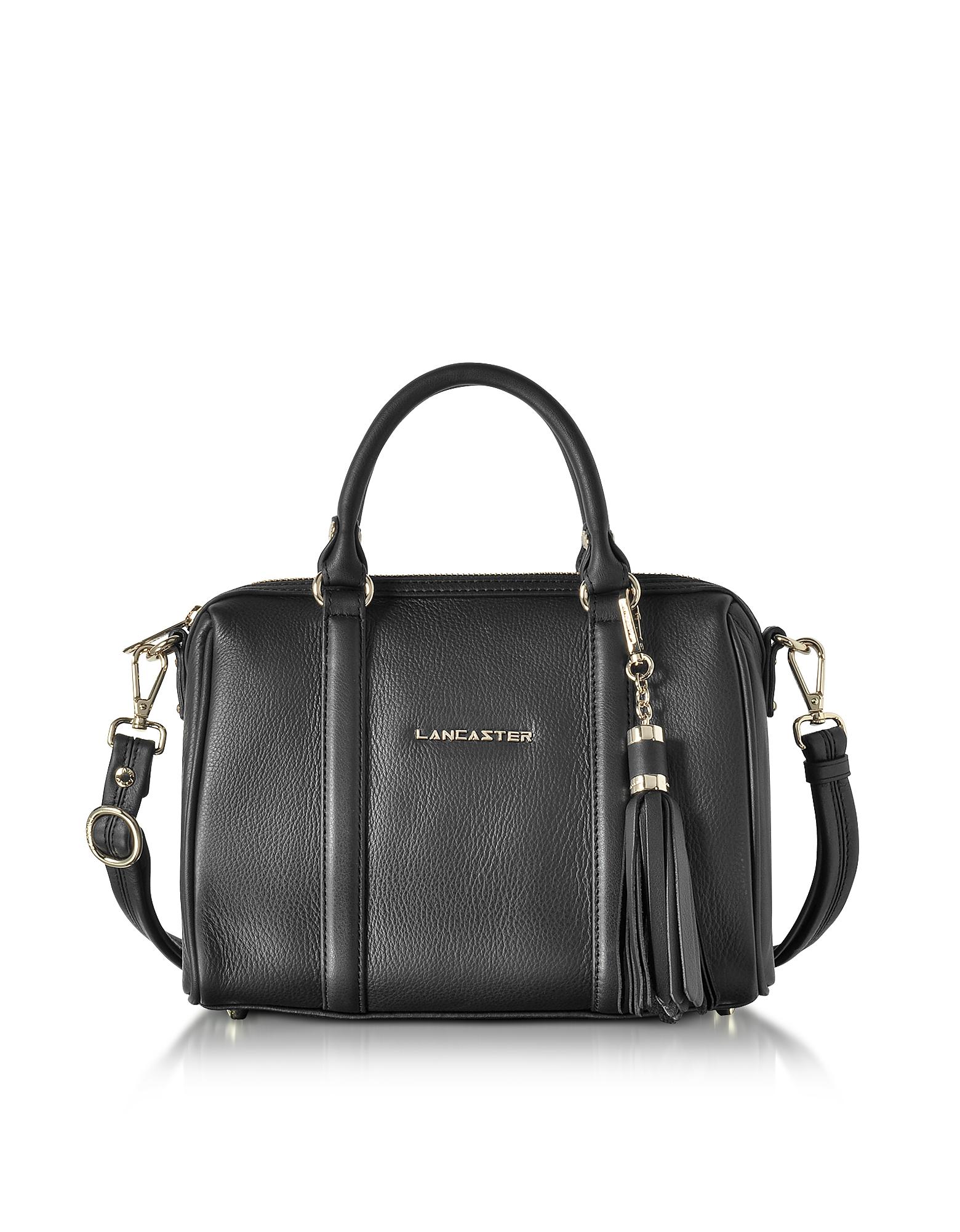 Lancaster Paris Mademoiselle Ana Grained Leather Small Duffle Bag in Black - Lyst