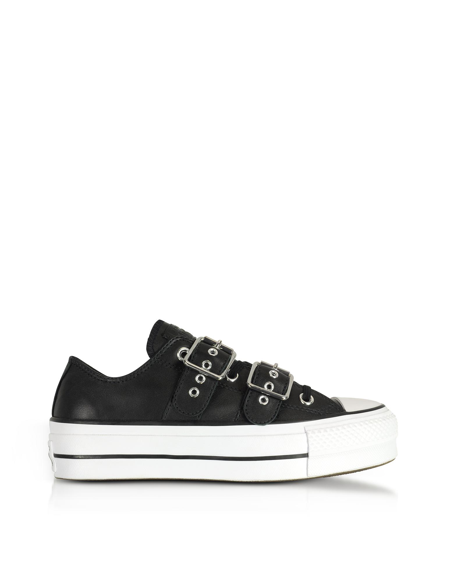 chuck taylor all star lift buckle leather low top