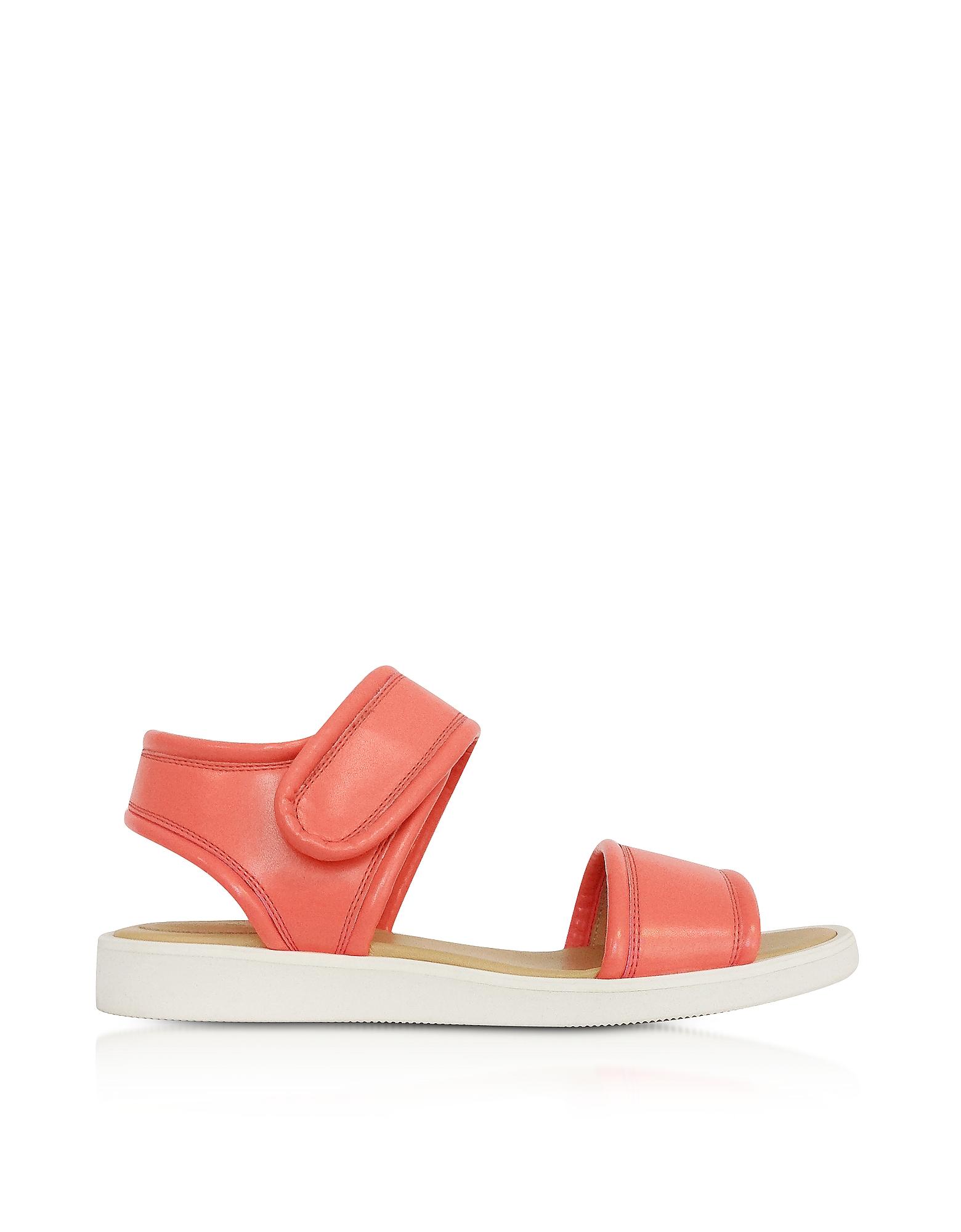 Mm6 by maison martin margiela Salmon Pink Eco Leather Flat Sandal in ...