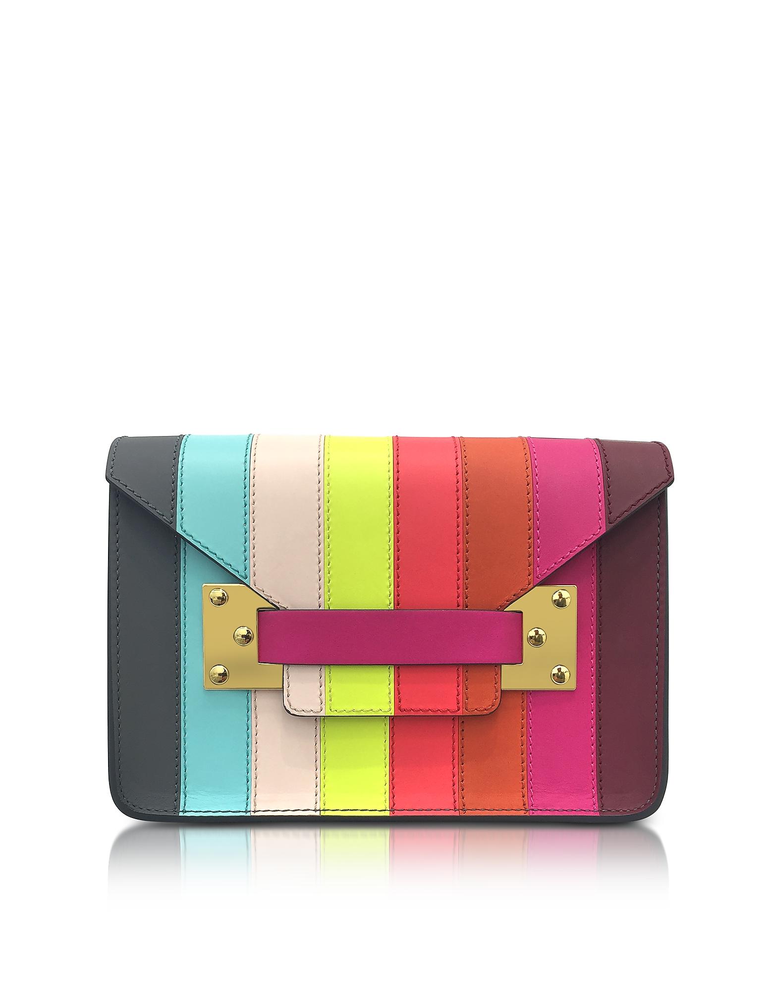 Sophie Hulme Rainbow Mini Milner Saddle Leather Envelope Bag - Lyst