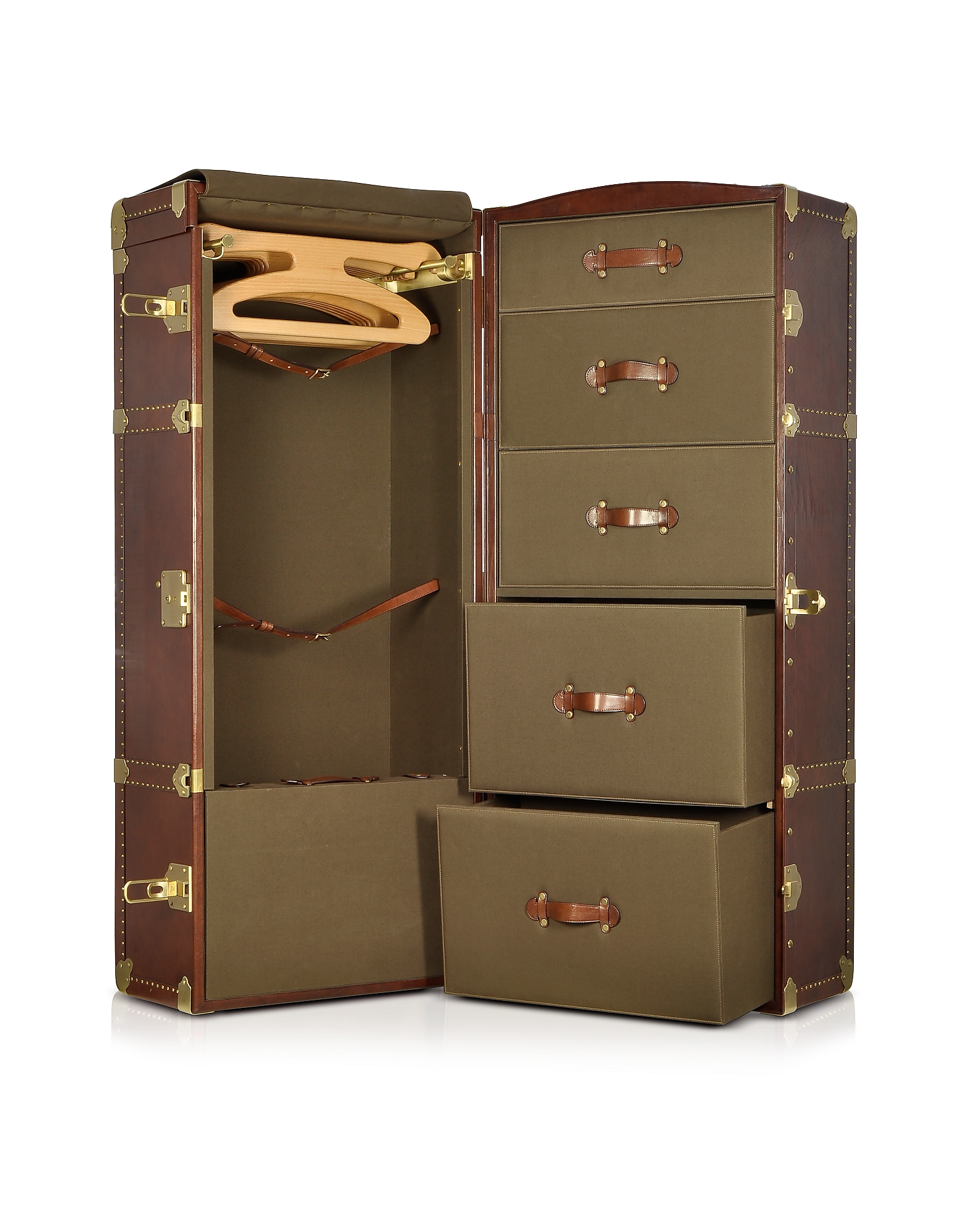 Lyst The Bridge Dark Brown Leather Wardrobe Trunk in Brown for Men