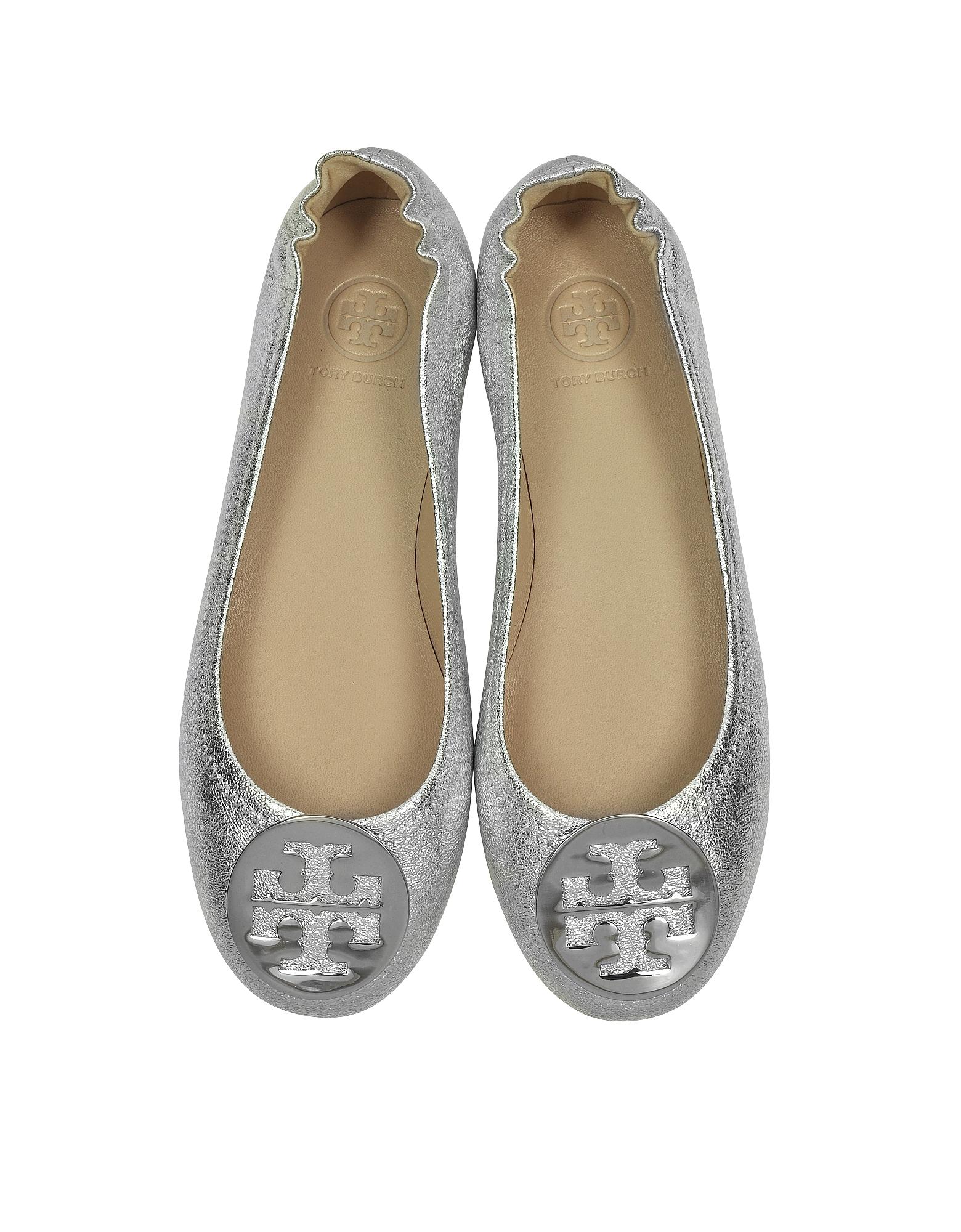 Tory Burch Minnie Travel Silver Smooth 