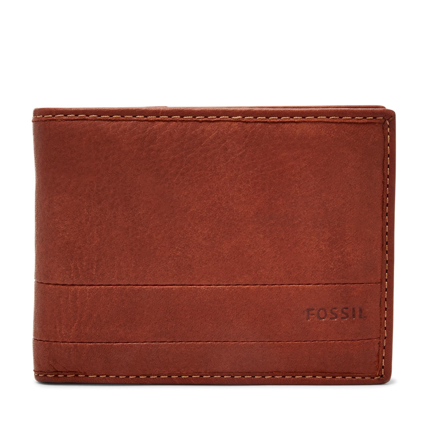 Fossil Leather Lufkin International Traveler Wallet Sml1391210 in Brown ...
