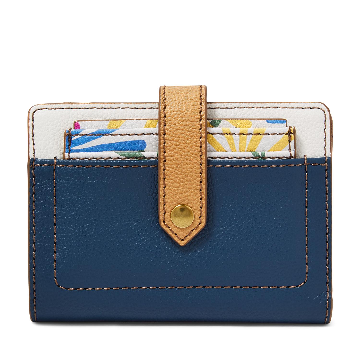 Fossil Leather Myra Multifunction Wallet Navy Multi in Blue Lyst