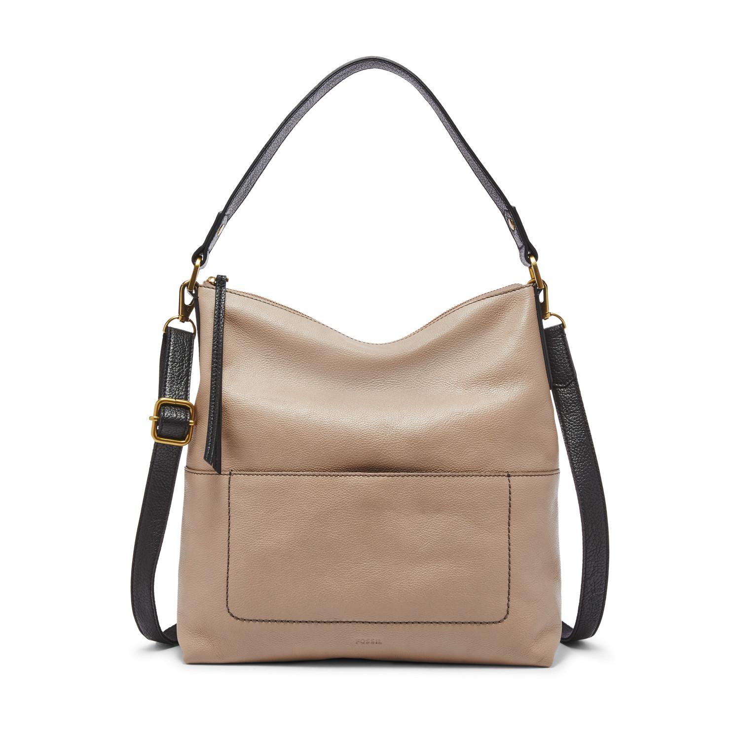 fossil taupe handbag