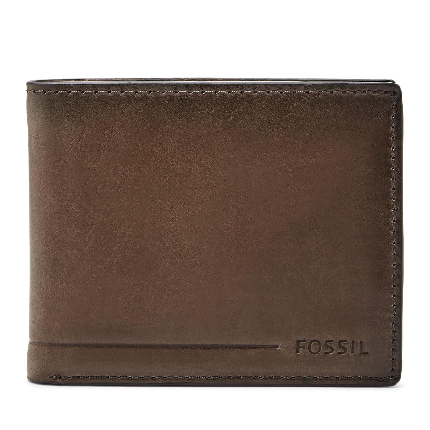 Fossil Leather Allen Rfid Traveler Wallet Sml1547201 in Brown for Men ...