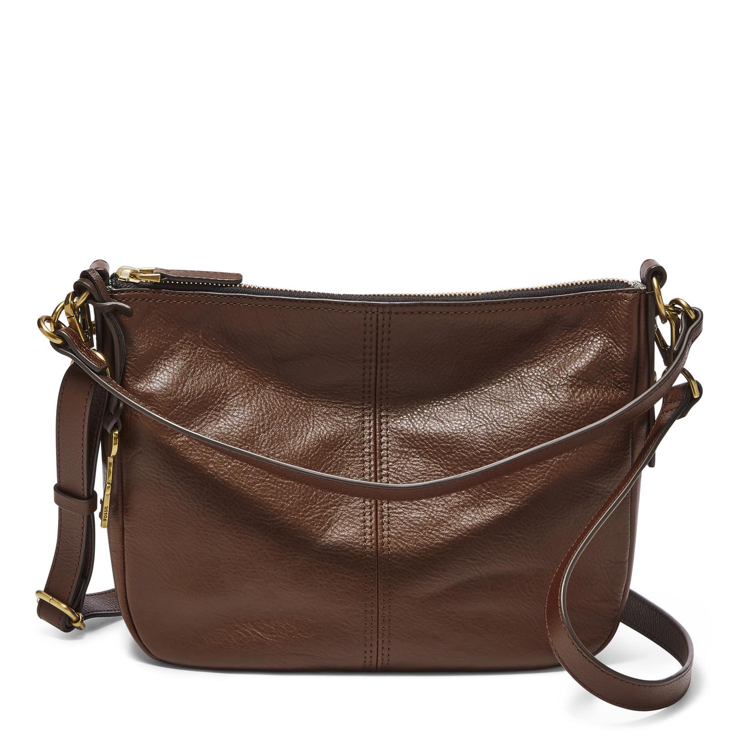 Fossil Leather Jolie Crossbody in Brown - Lyst