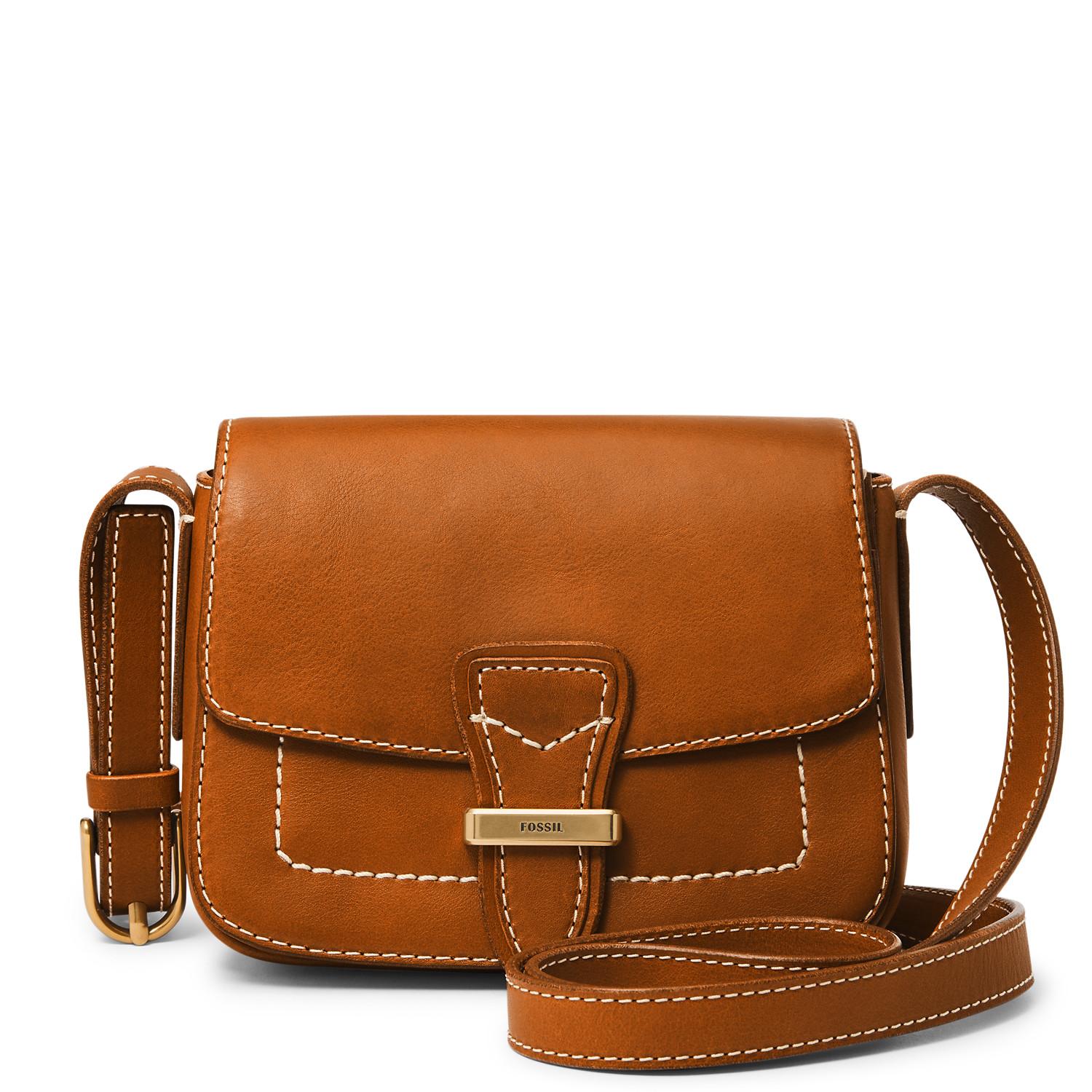 Fossil Tremont Small Flap Crossbody in Brown | Lyst