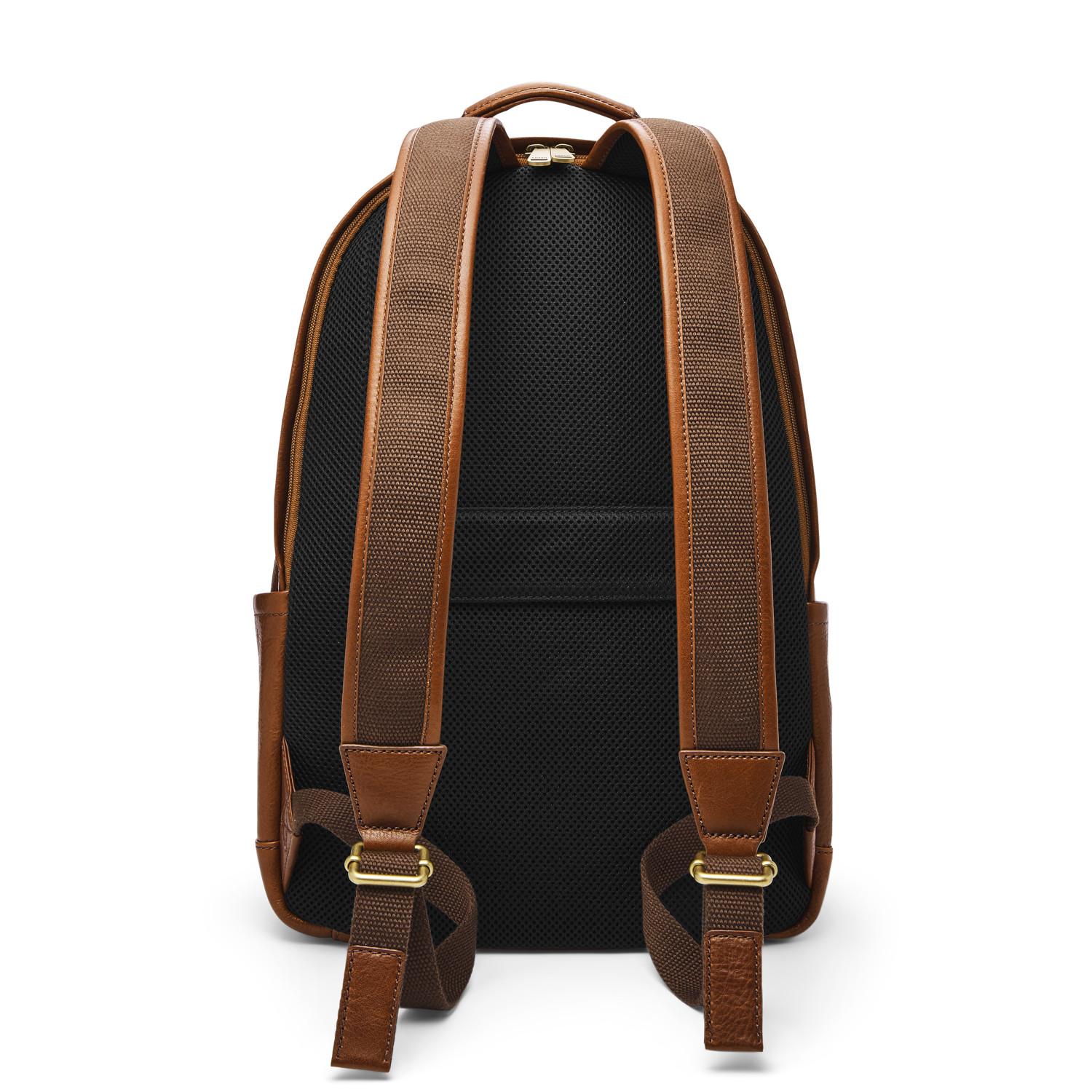 Fossil Leather Buckner Backpack in Brown for Men - Lyst