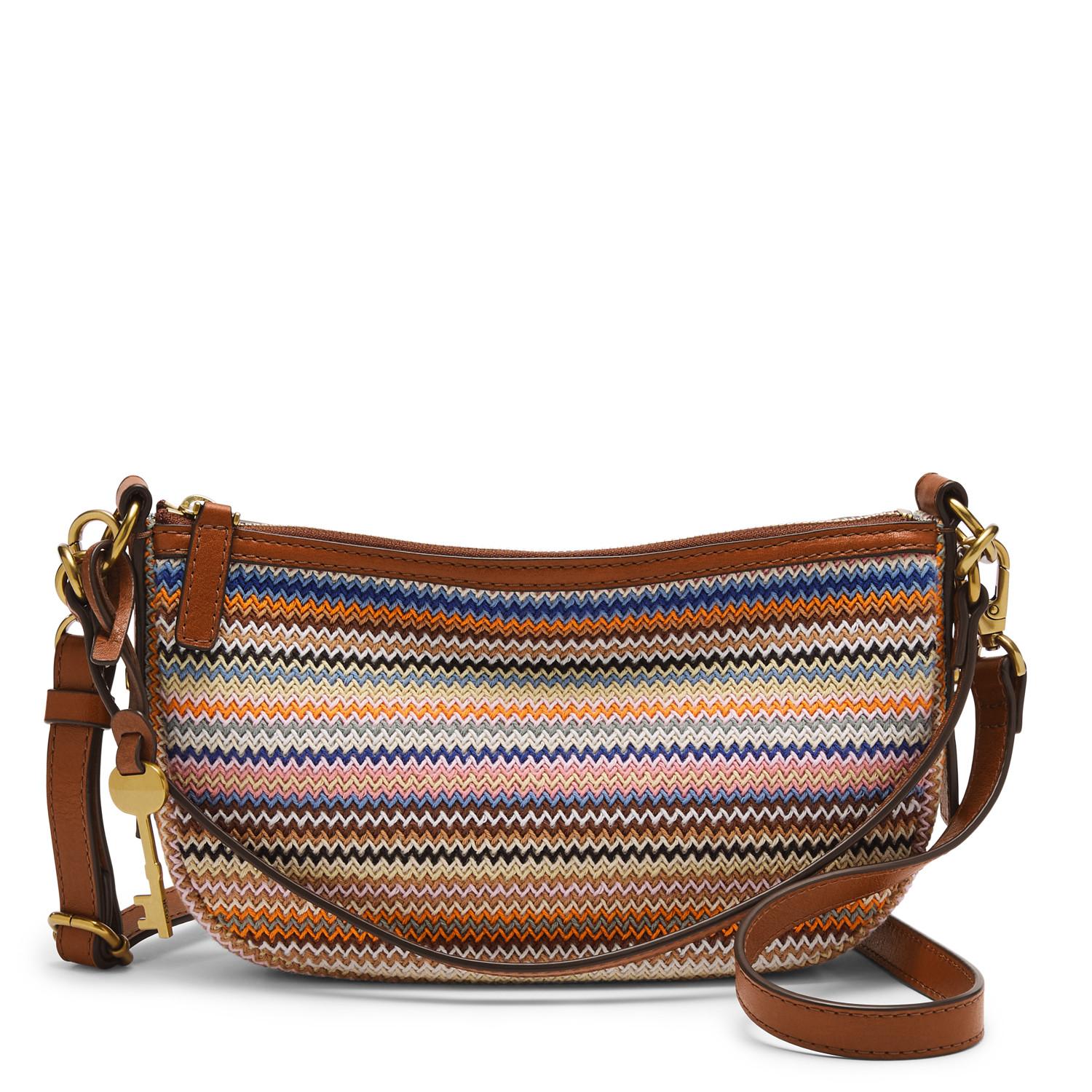 Fossil Jolie Fabric Baguette Shoulder Bag Purse Handbag in Brown Lyst