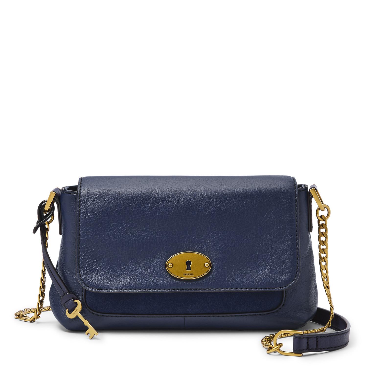 Fossil Gabriella Small Flap Crossbody in Blue Lyst