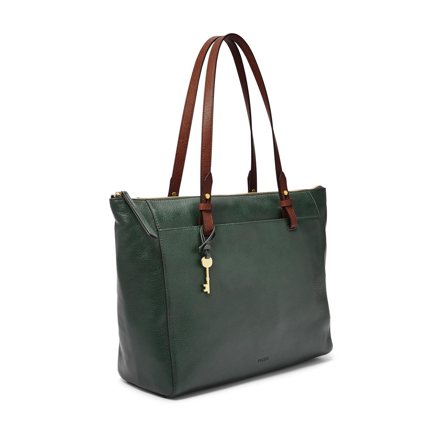 Fossil Rachel Leather Tote With Zipper 