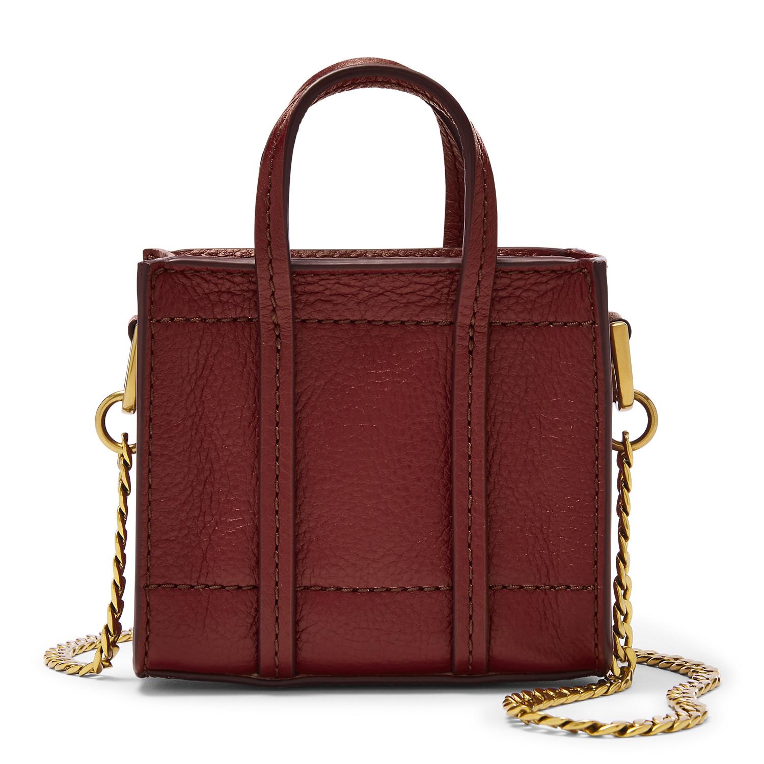 Fossil Leather Carmen Micro Tote in Red Lyst