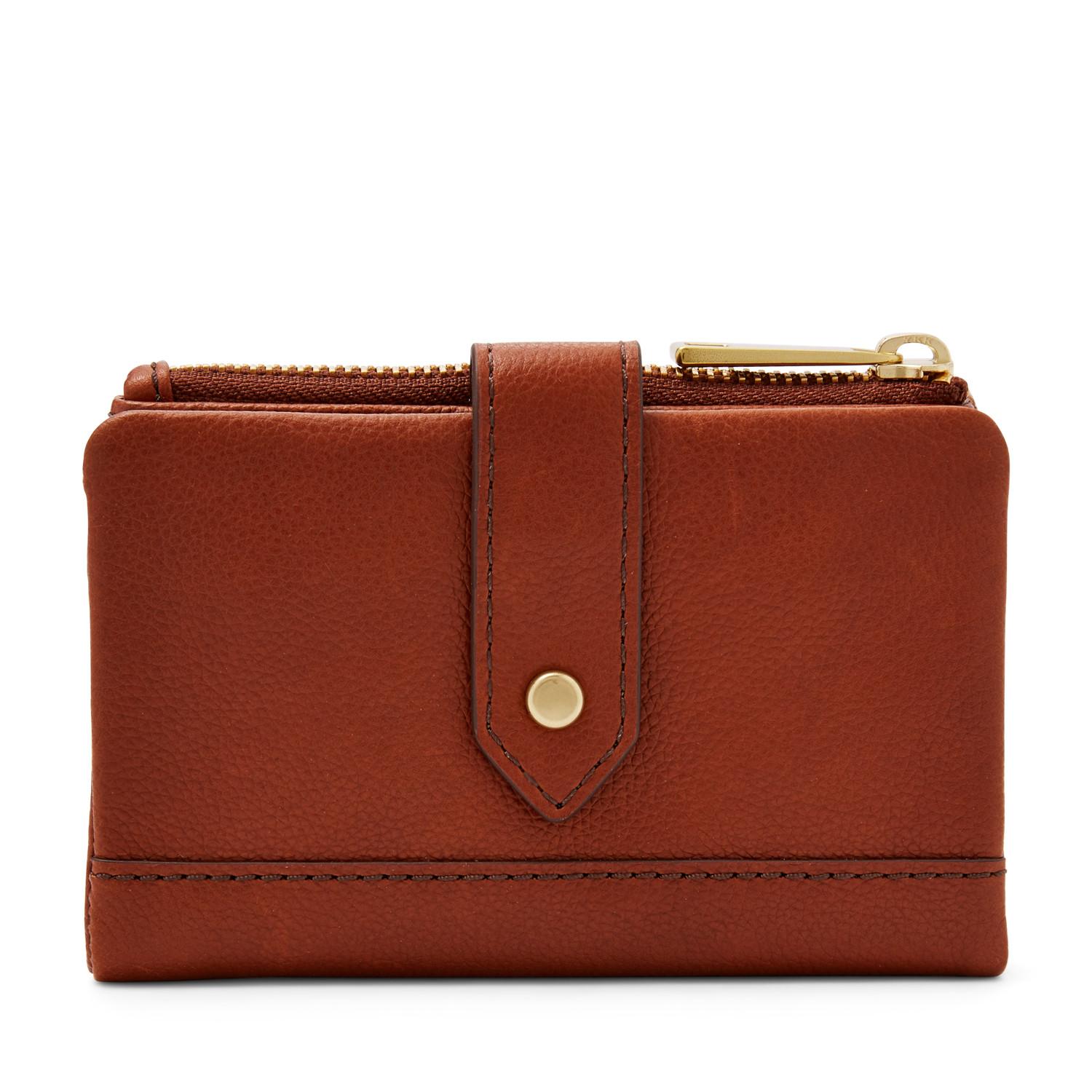 Fossil Leather Lainie Multifunction Wallet Medium Brown Lyst