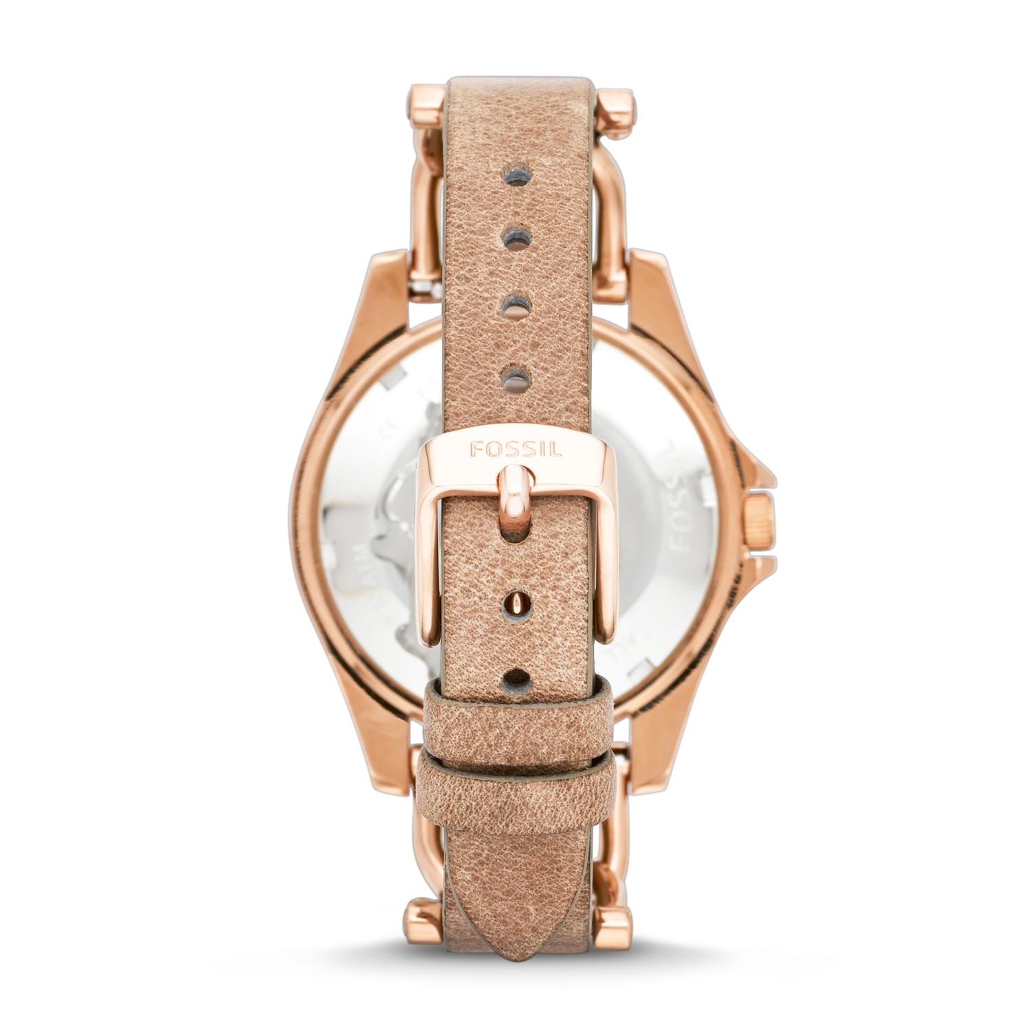 Fossil Riley Rose Gold-tone Chain And 