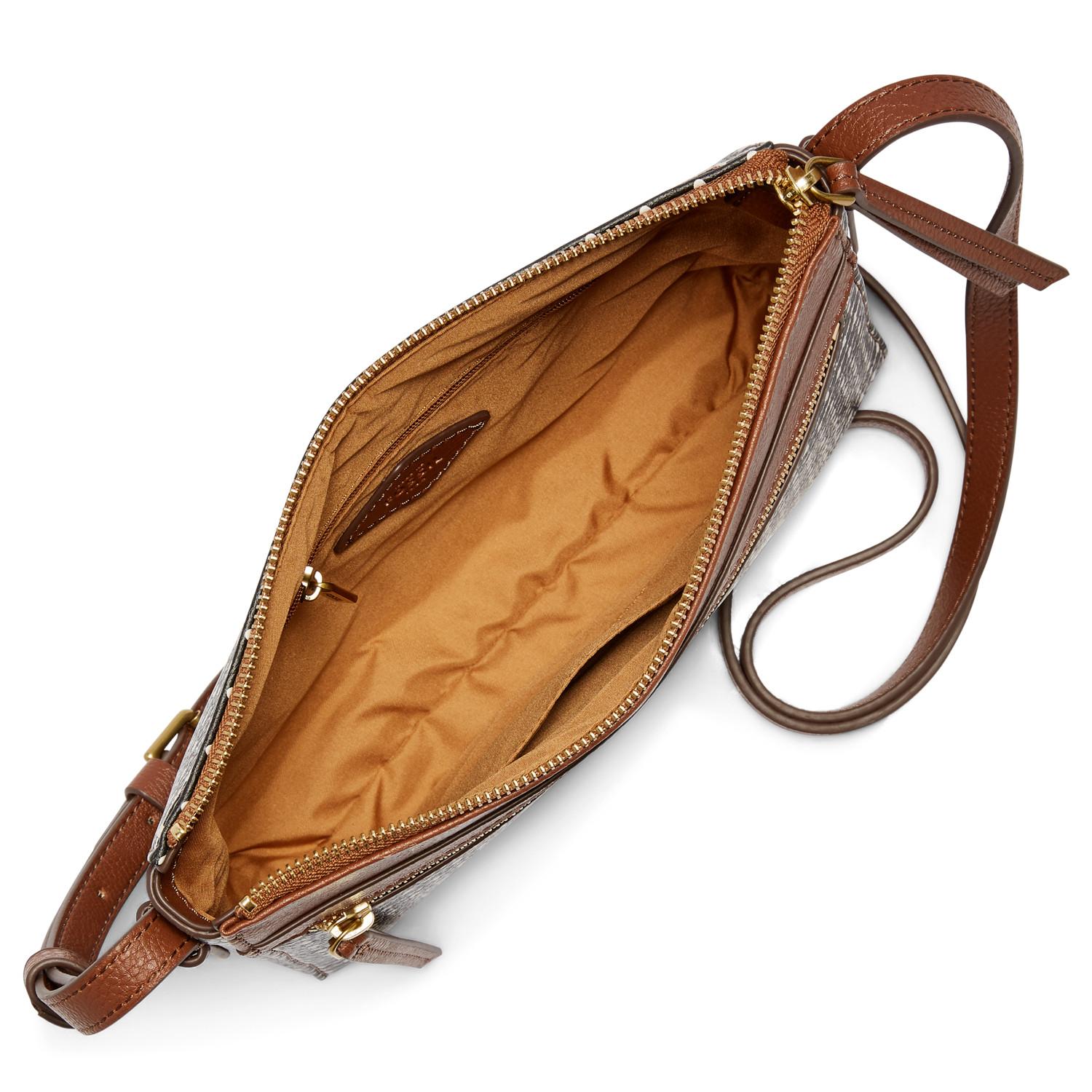 Fossil Felicity Crossbody Handbags Black/white Lyst