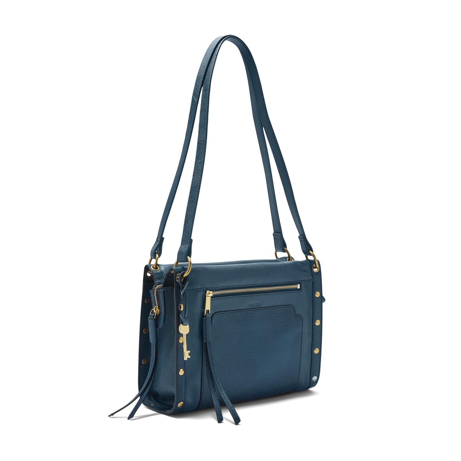 Fossil Leather Allie Satchel Handbags Twilight in Blue - Save 40% - Lyst
