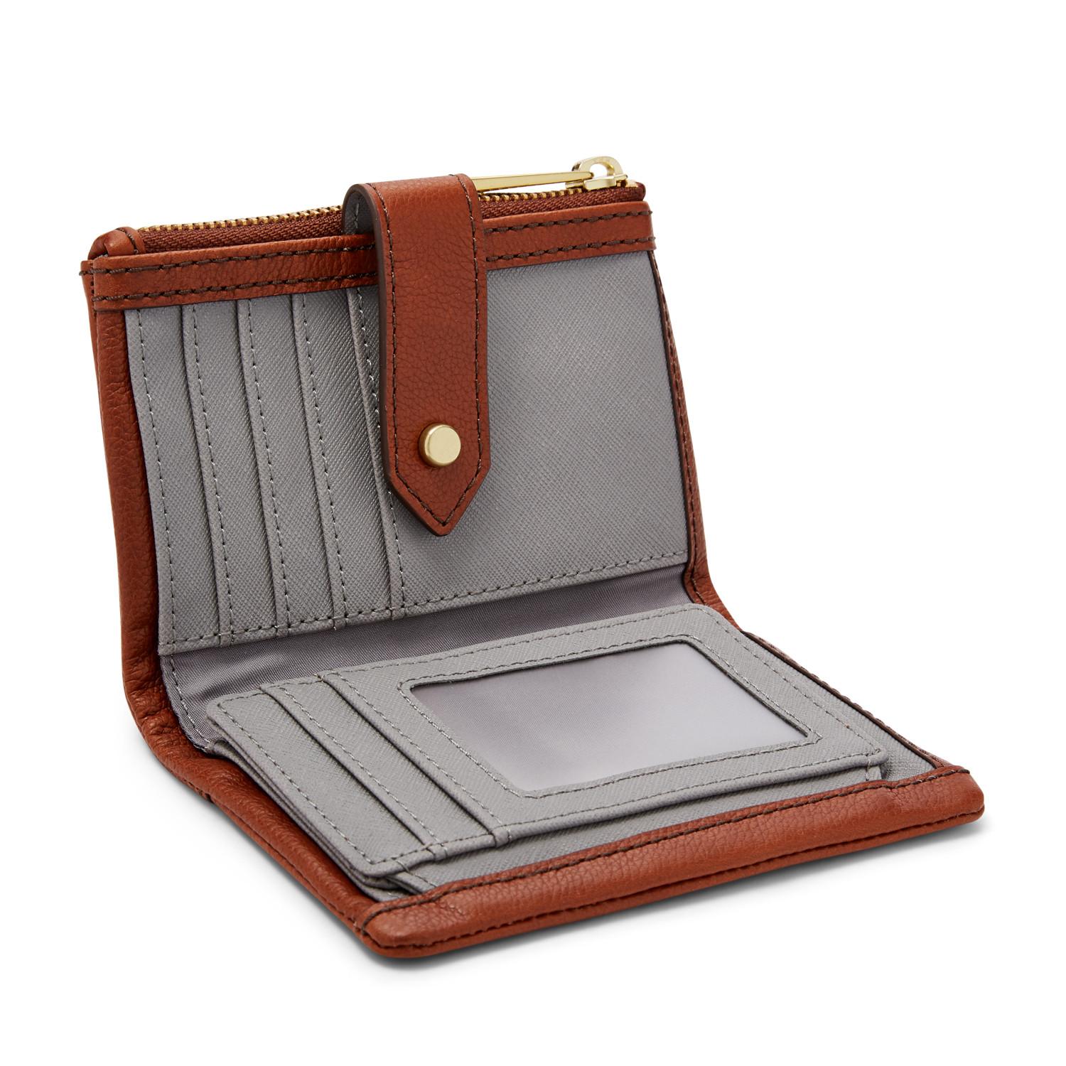 Fossil Leather Lainie Multifunction Wallet Medium Brown Lyst