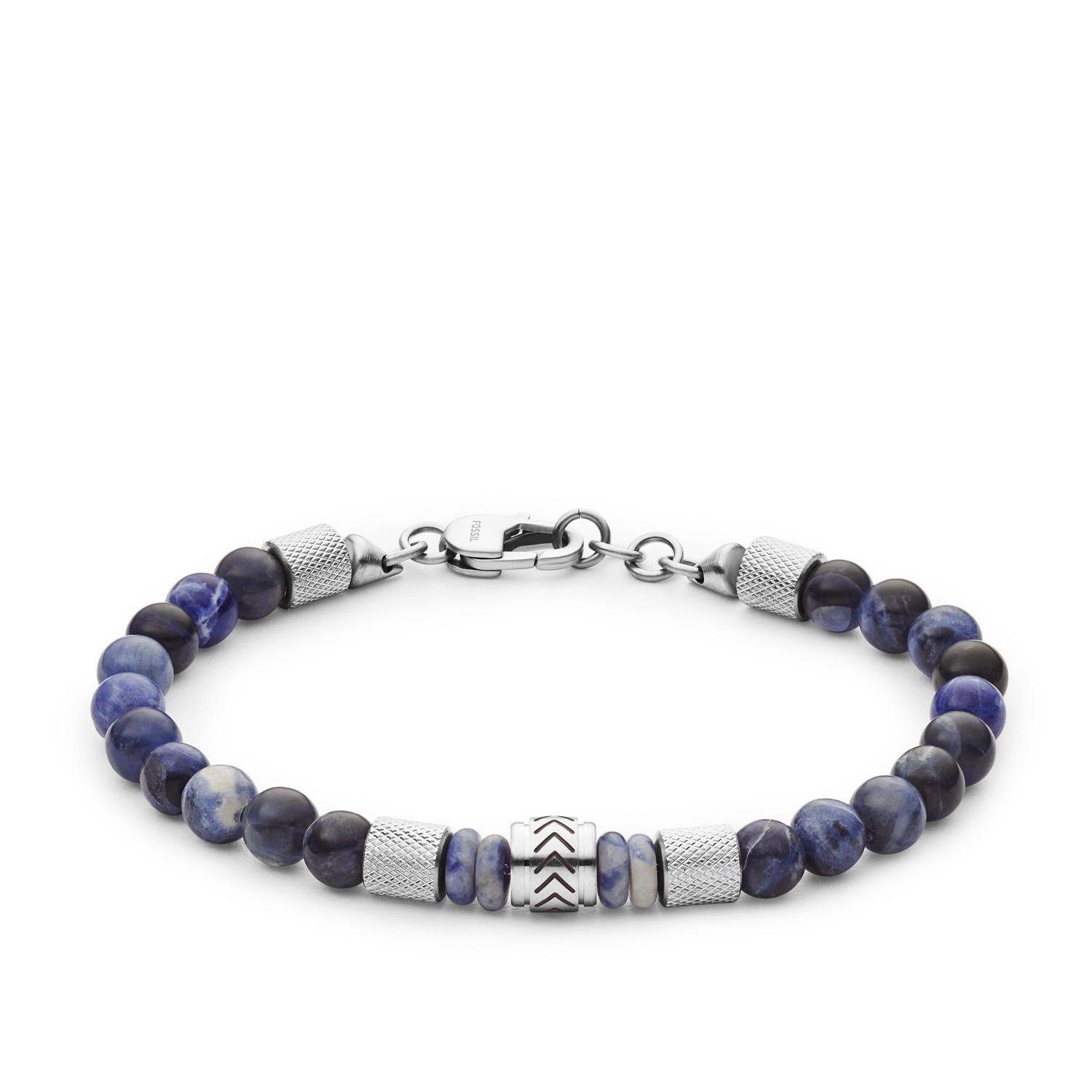 Fossil Heritage Sodalite Beaded Bracelet Jf03443040 in Blue for Men - Lyst