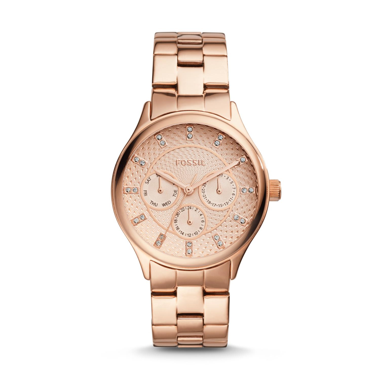 Fossil Modern Sophisticate Multifunction Rose Gold-tone Stainless Steel ...