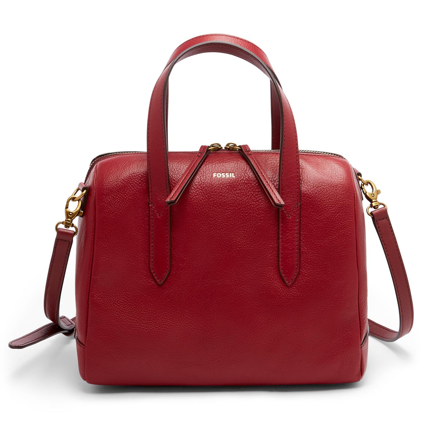 Fossil Sydney Satchel in Red Lyst
