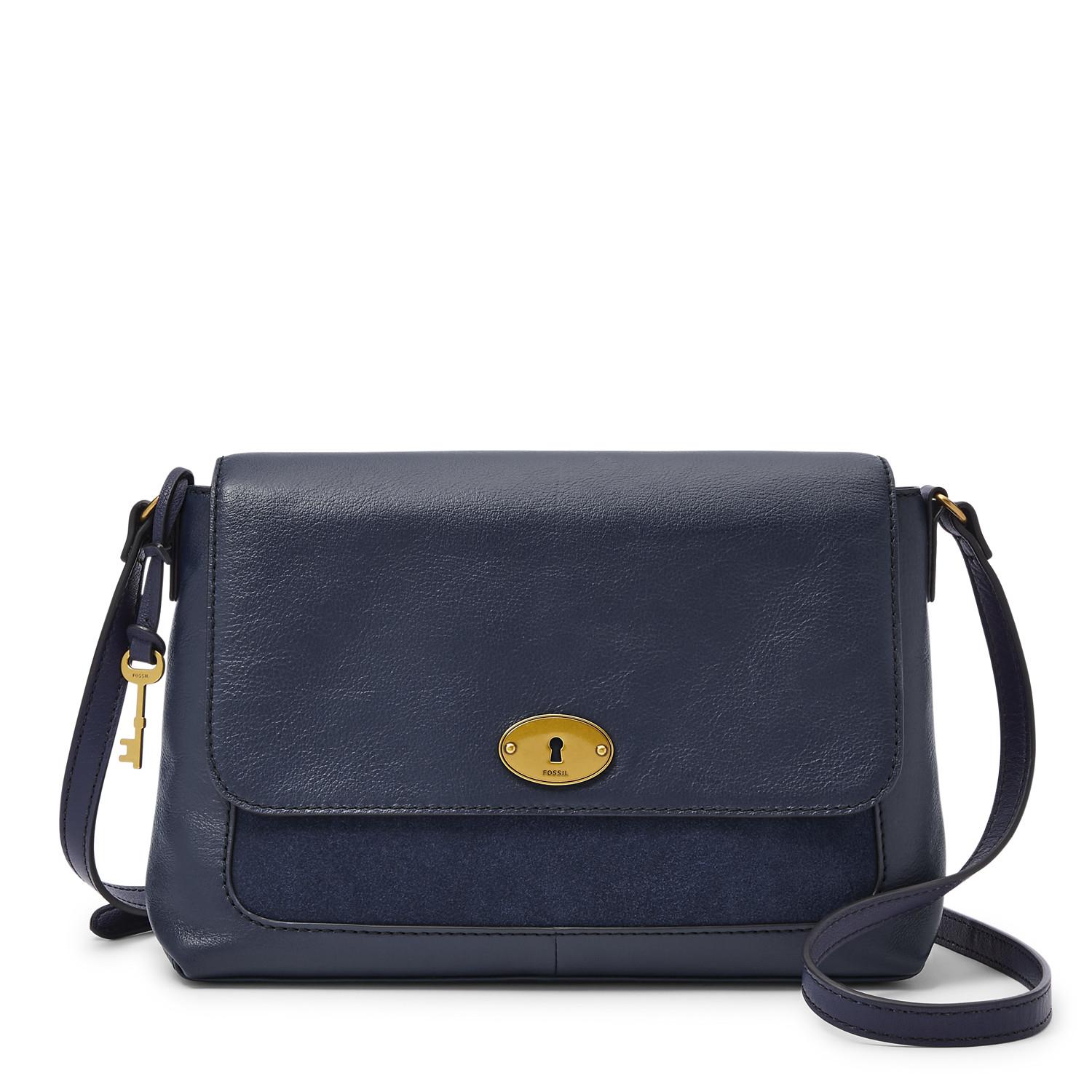 Fossil Gabriella Flap Crossbody in Blue Lyst