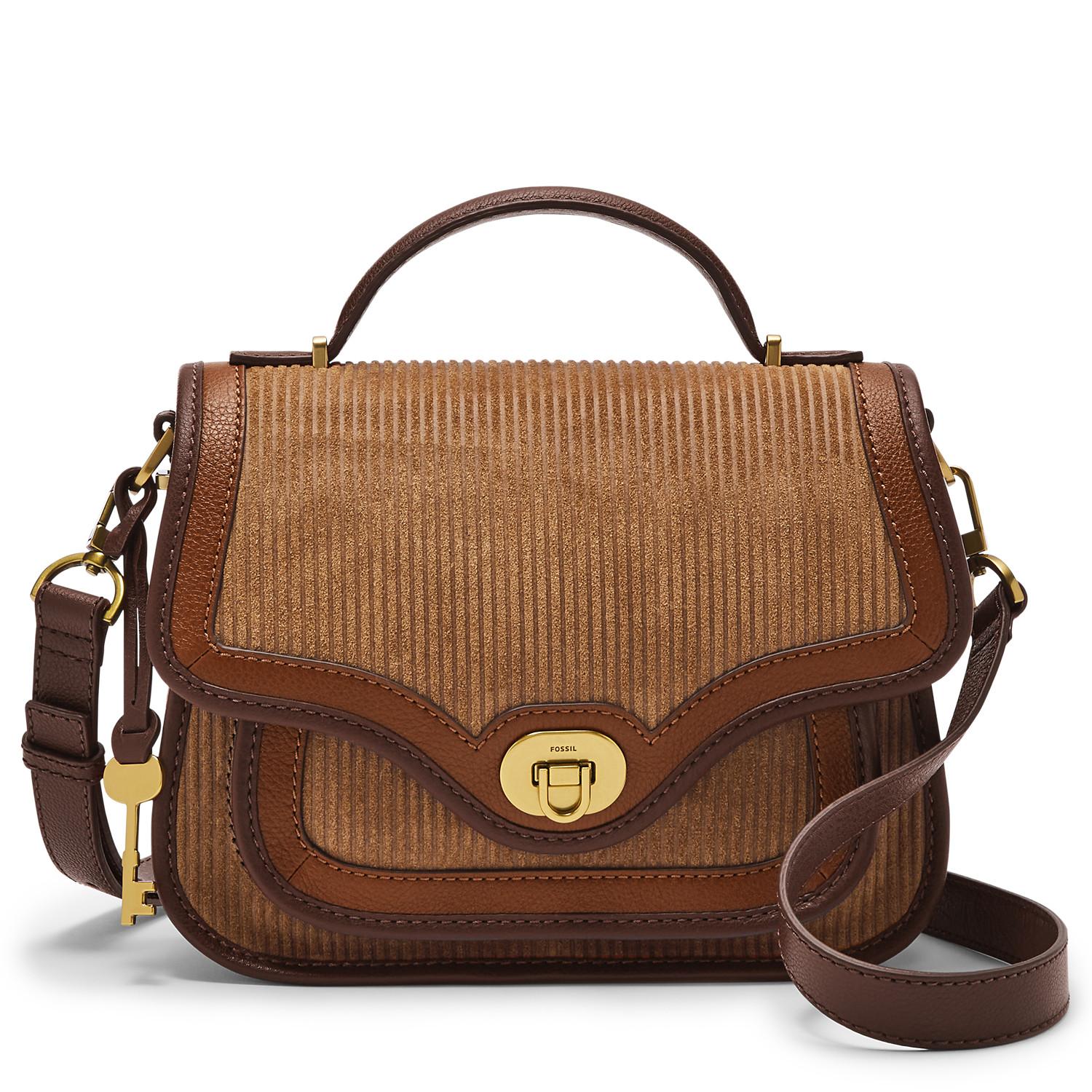 Fossil Heritage Top Handle Crossbody in Brown Lyst