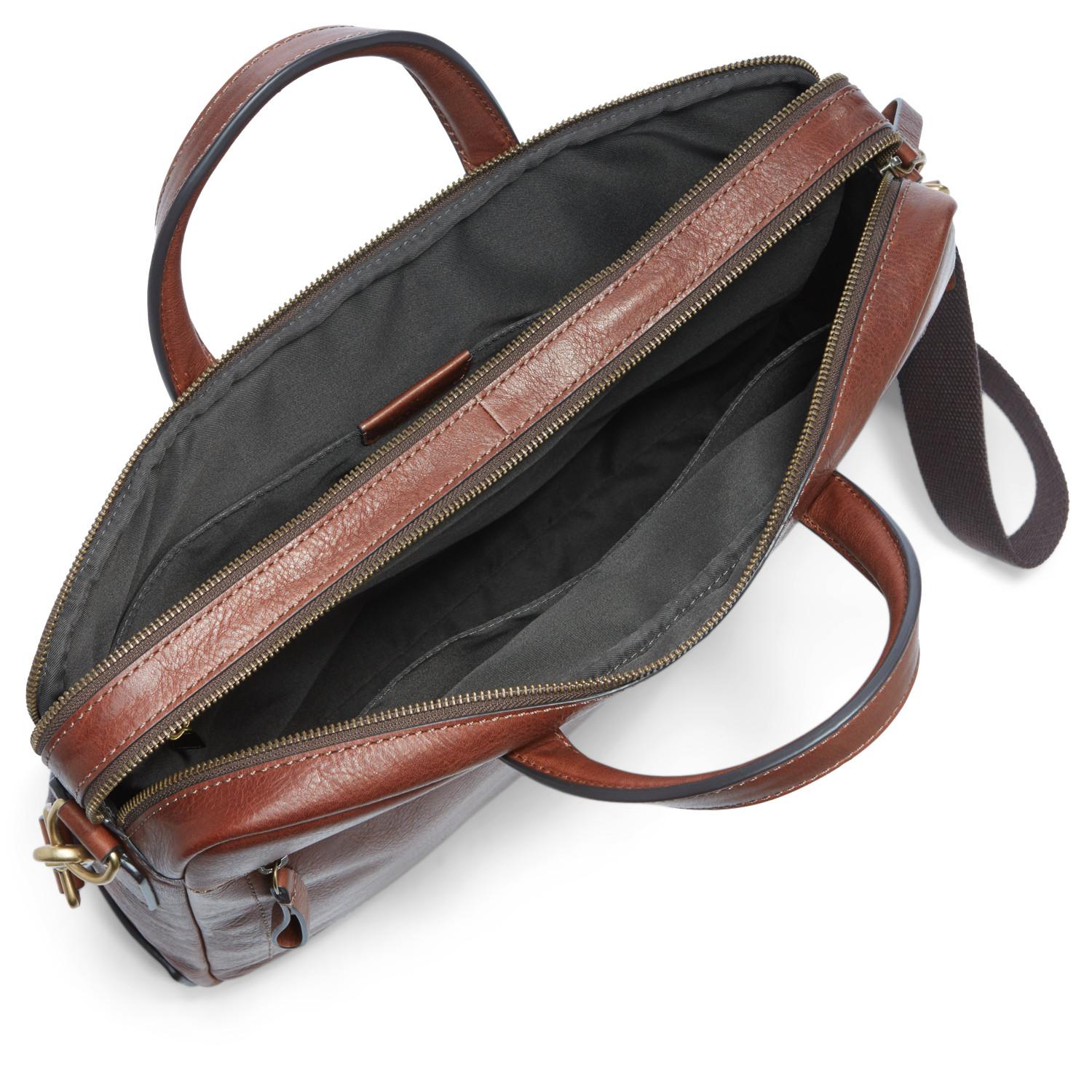 fossil haskell single zip briefcase