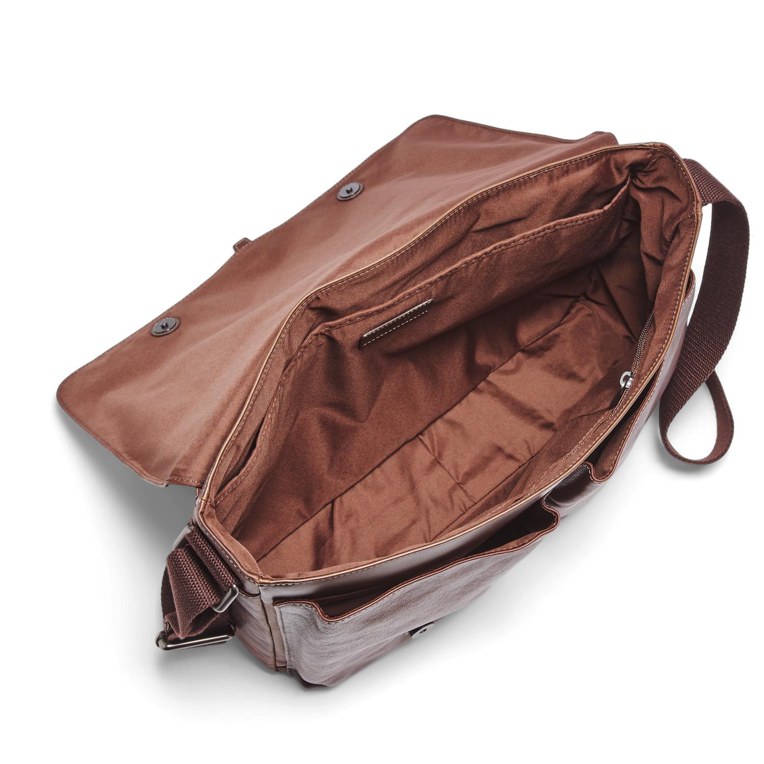 Fossil Leather Kenton Messenger Bag Dark Brown for Men Save 21 Lyst