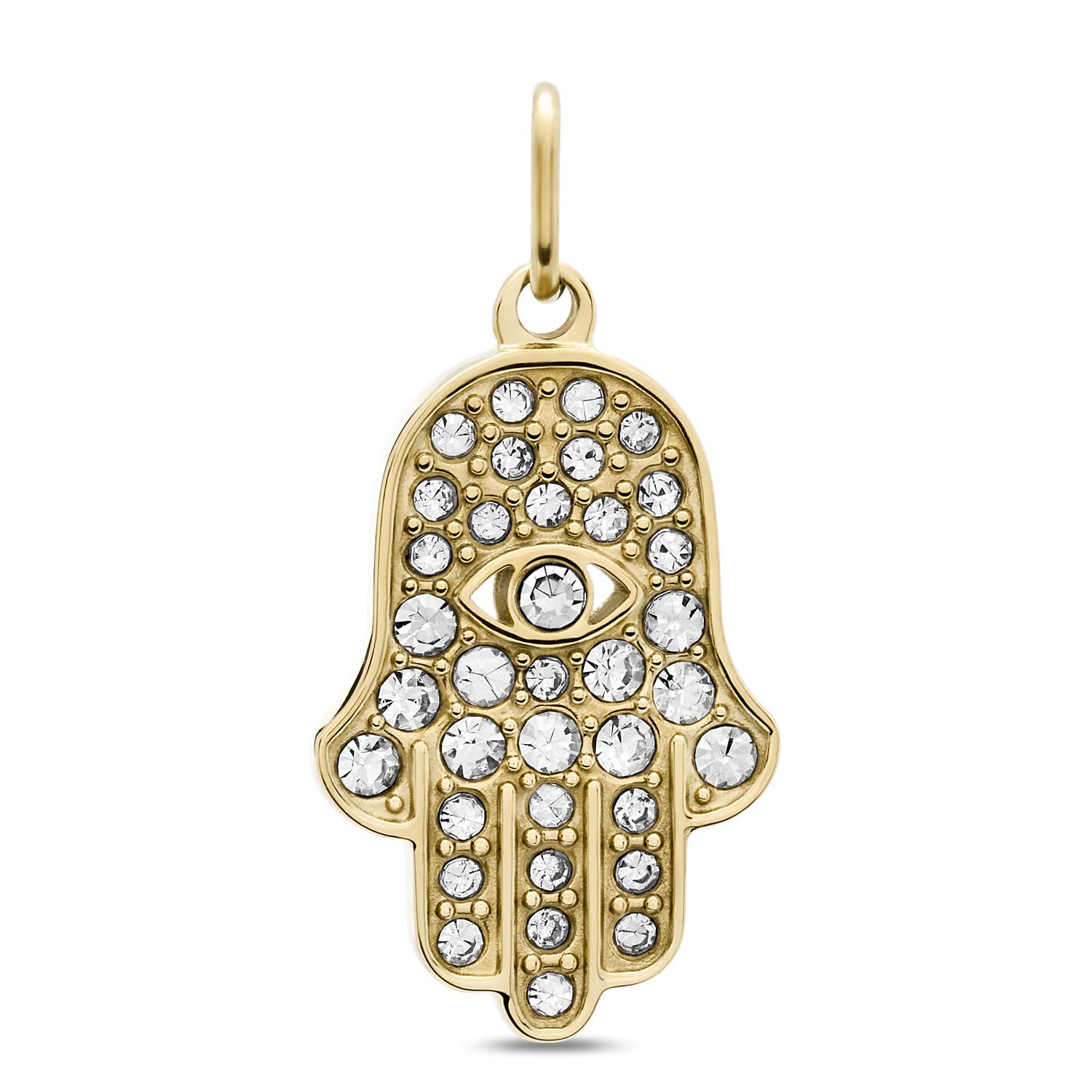 Fossil Oh So Charming Gold-tone Stainless Steel Hamsa Charm in Metallic ...