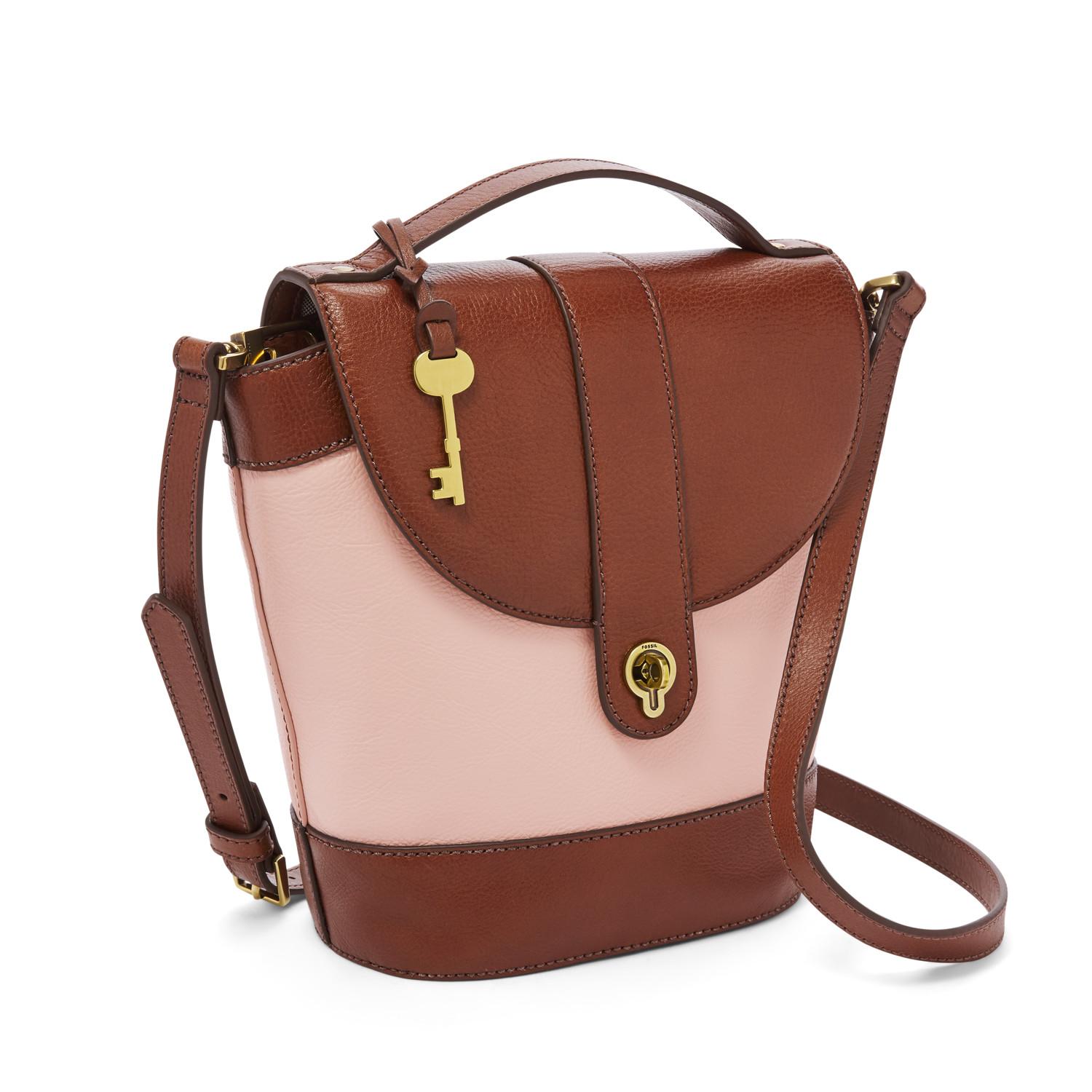 fossil pink satchel