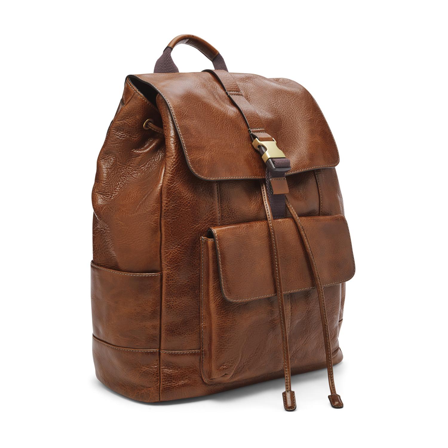 fossil buckner messenger cognac