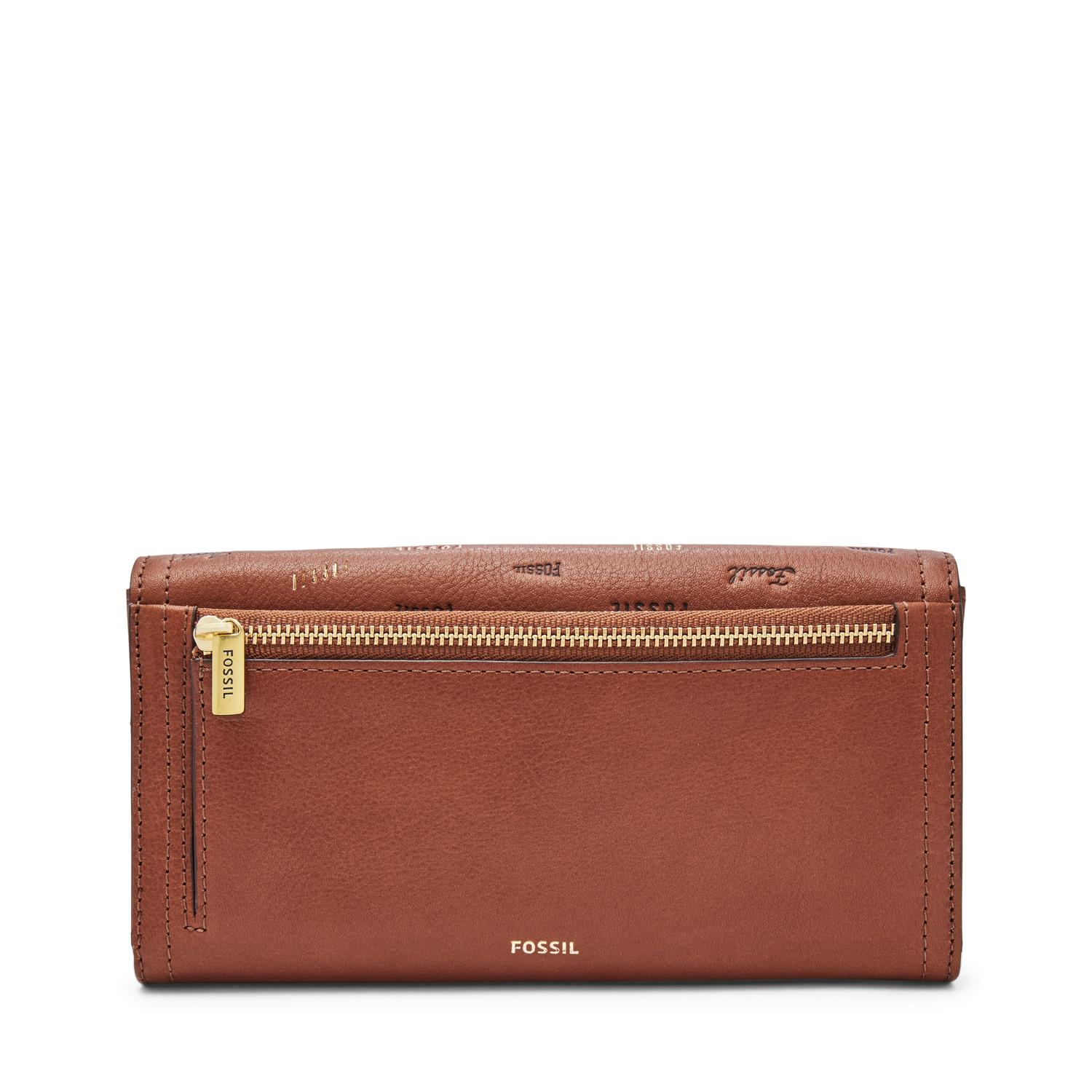 Fossil logan discount rfid flap clutch