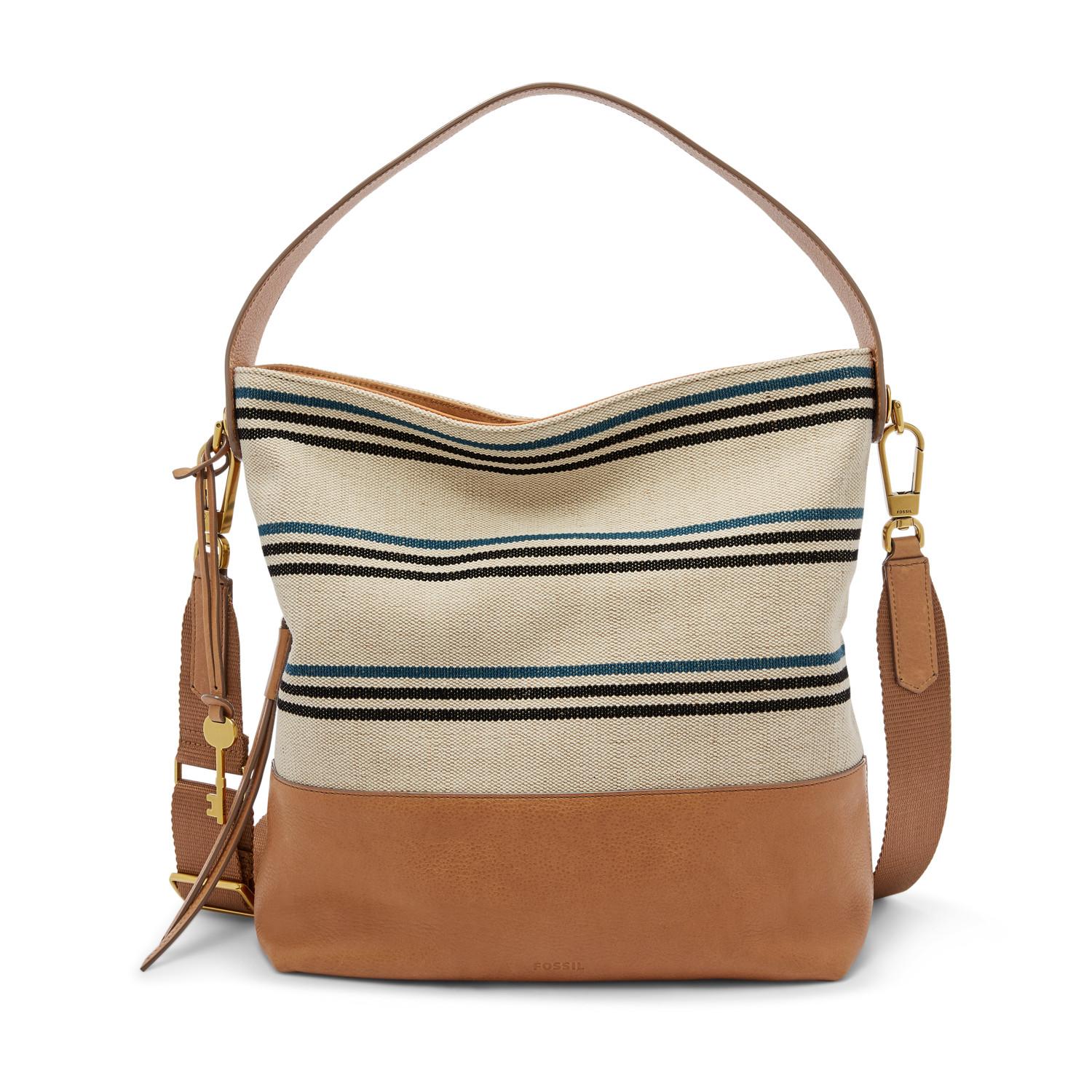 Fossil Leather Maya Small Hobo Handbags Natural Lyst