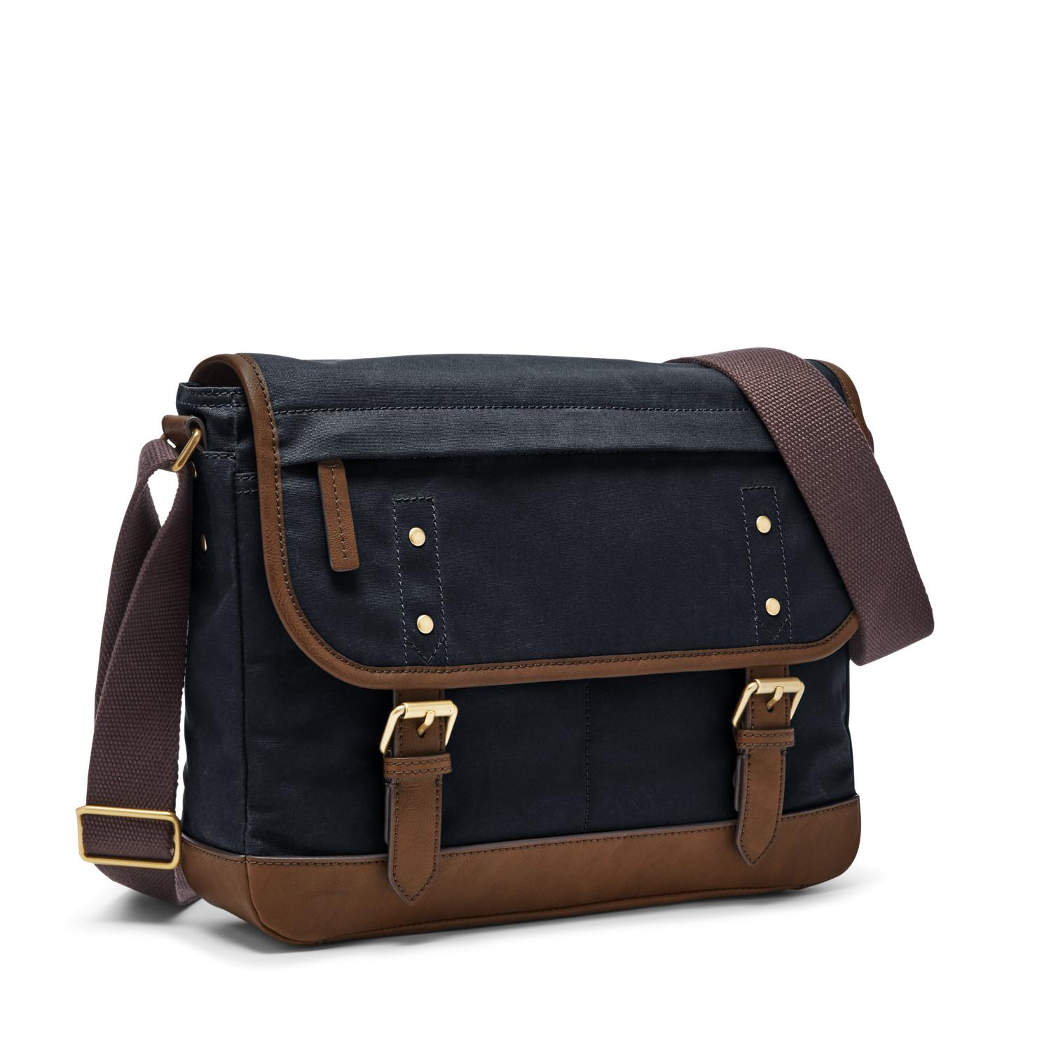 Fossil Men's Buckner Large Crossbody Messenger Bag IUCN Water