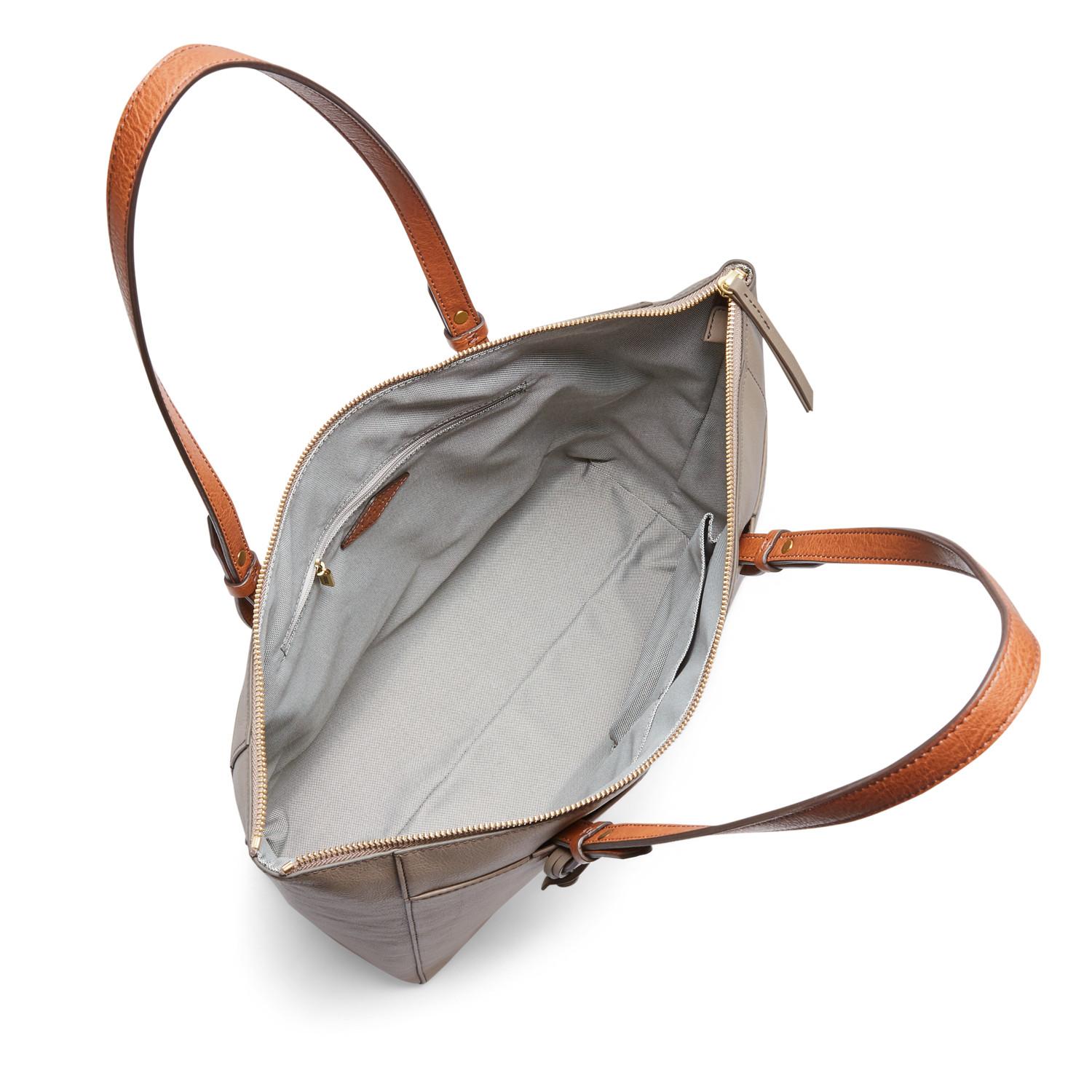 fossil taupe handbag