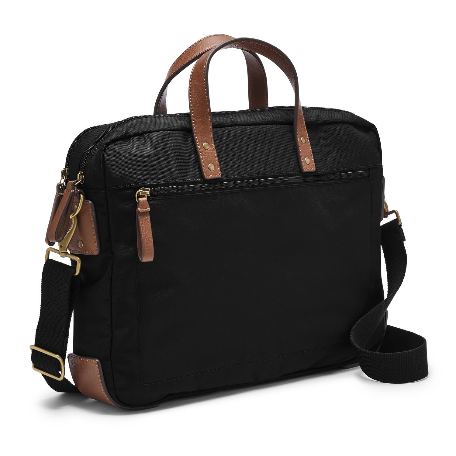 Fossil Synthetic Haskell Double Zip Brief in Black for Men Lyst