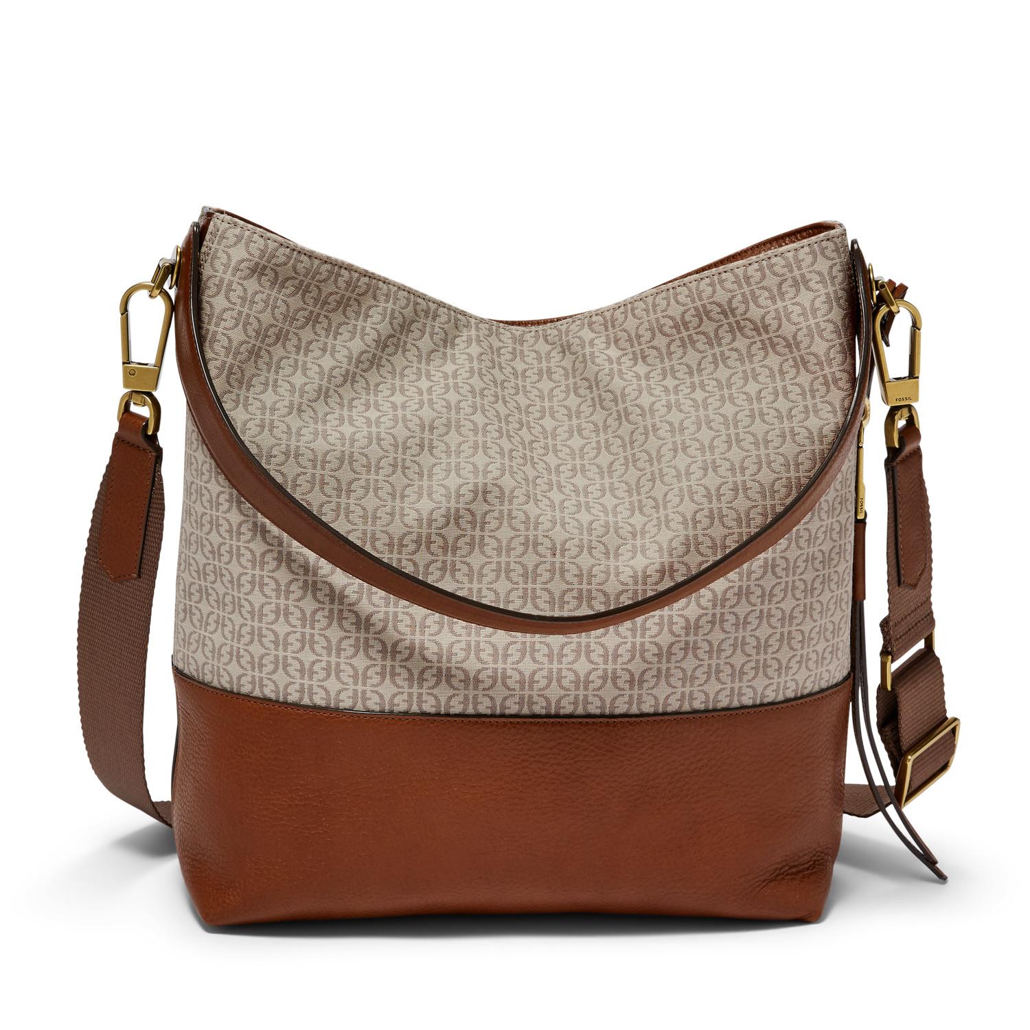 fossil maya small hobo brown