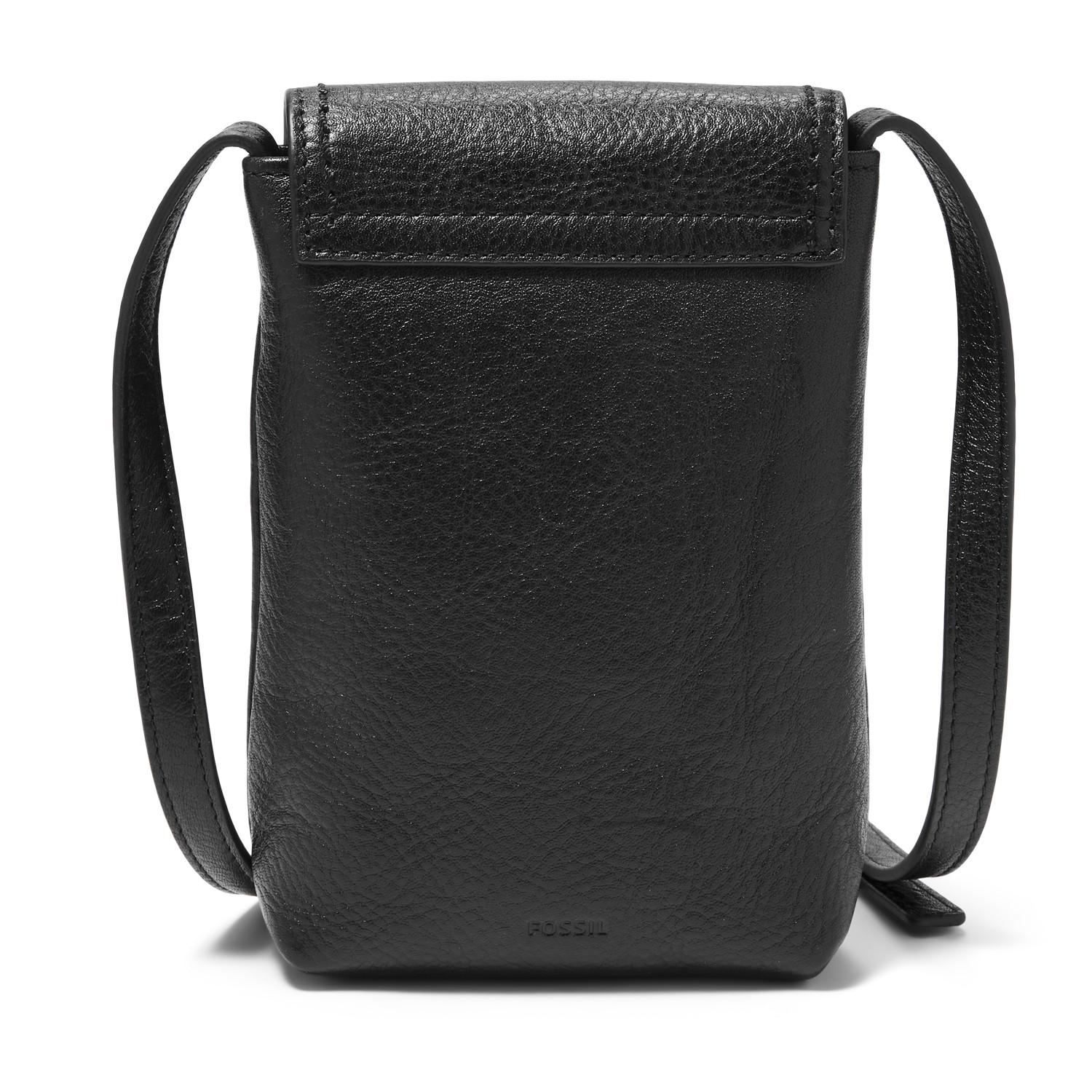 Fossil Leather Bobbie Phone Crossbody Accessories Black Lyst