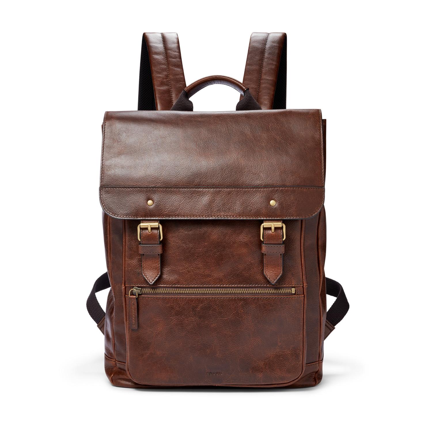 Fossil Miles Leather Backpack Bag in 