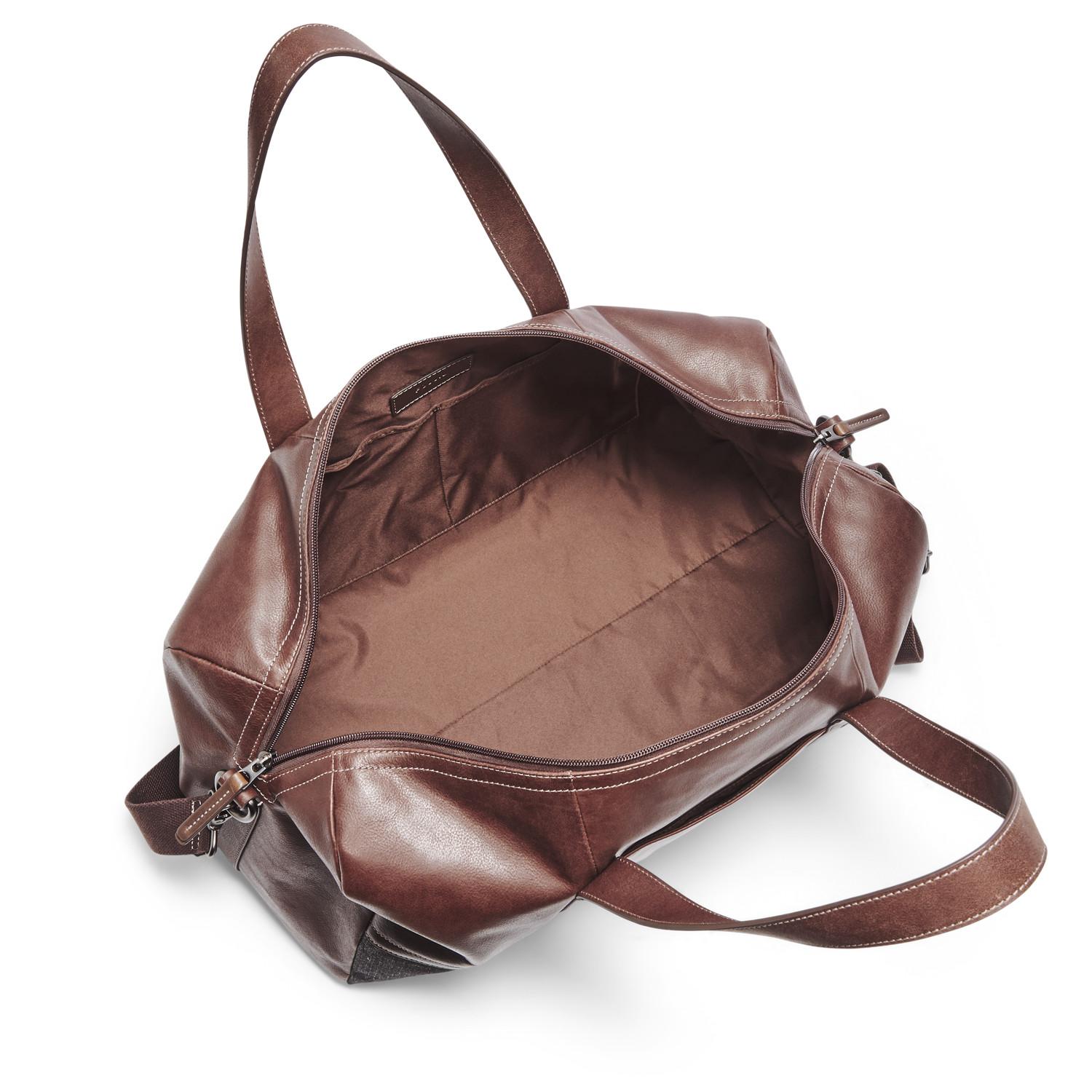 Fossil Leather Kenton Duffle in Brown 
