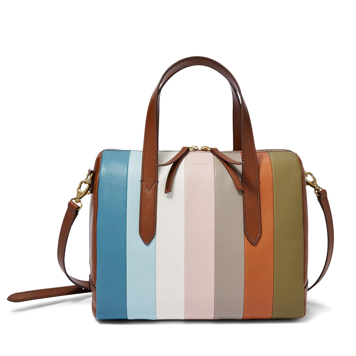 Fossil Sydney Satchel Handbags Colorful Stripes | Lyst