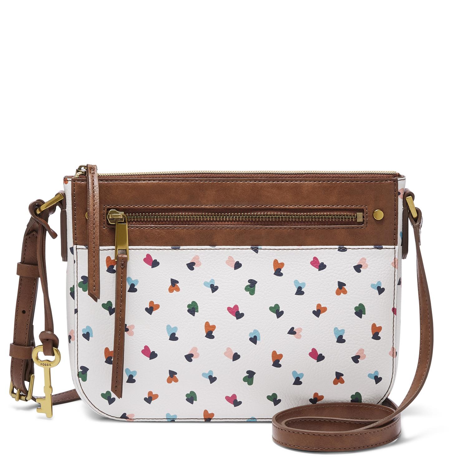 Fossil Farrah Crossbody in White | Lyst