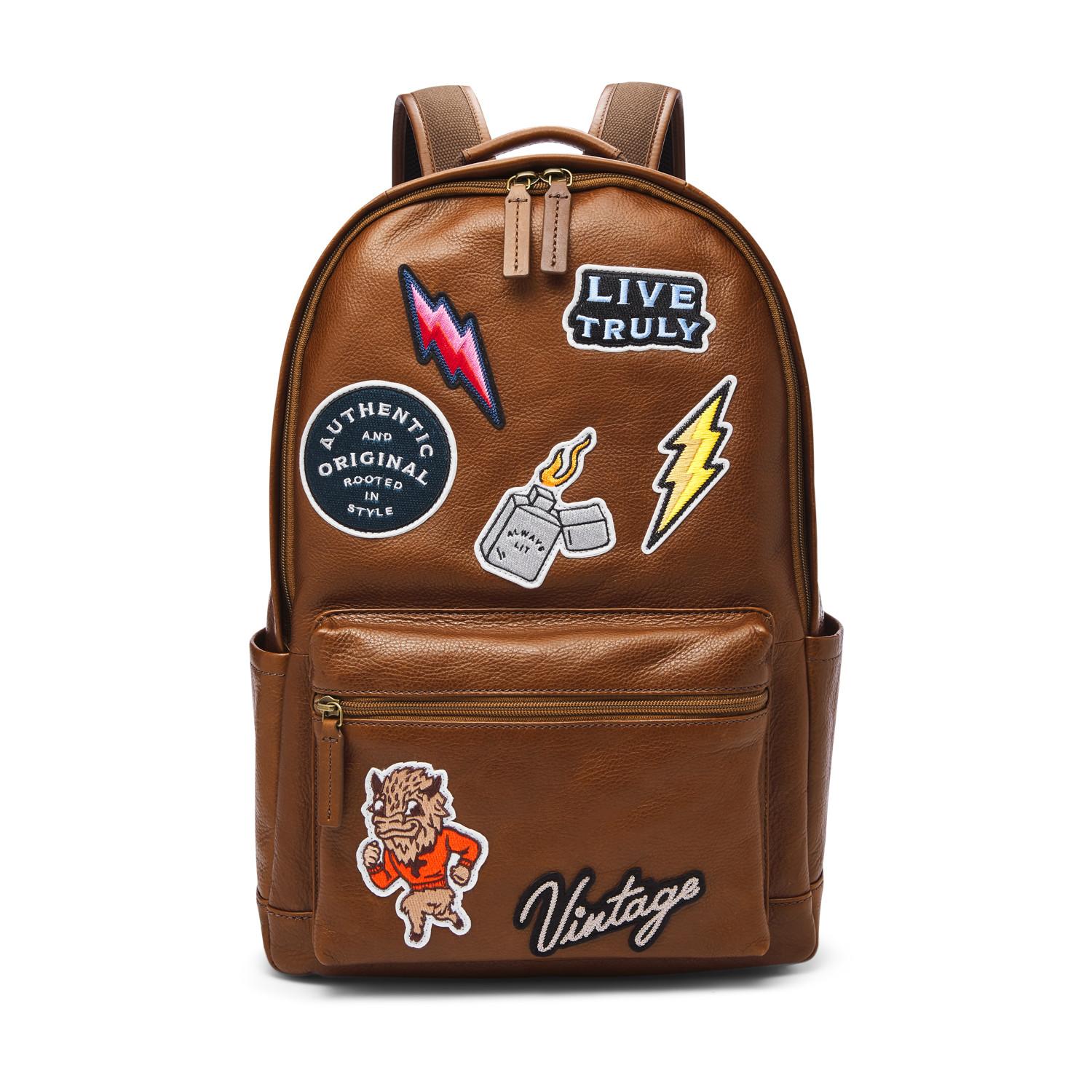 Fossil Leather Buckner Backpack in 