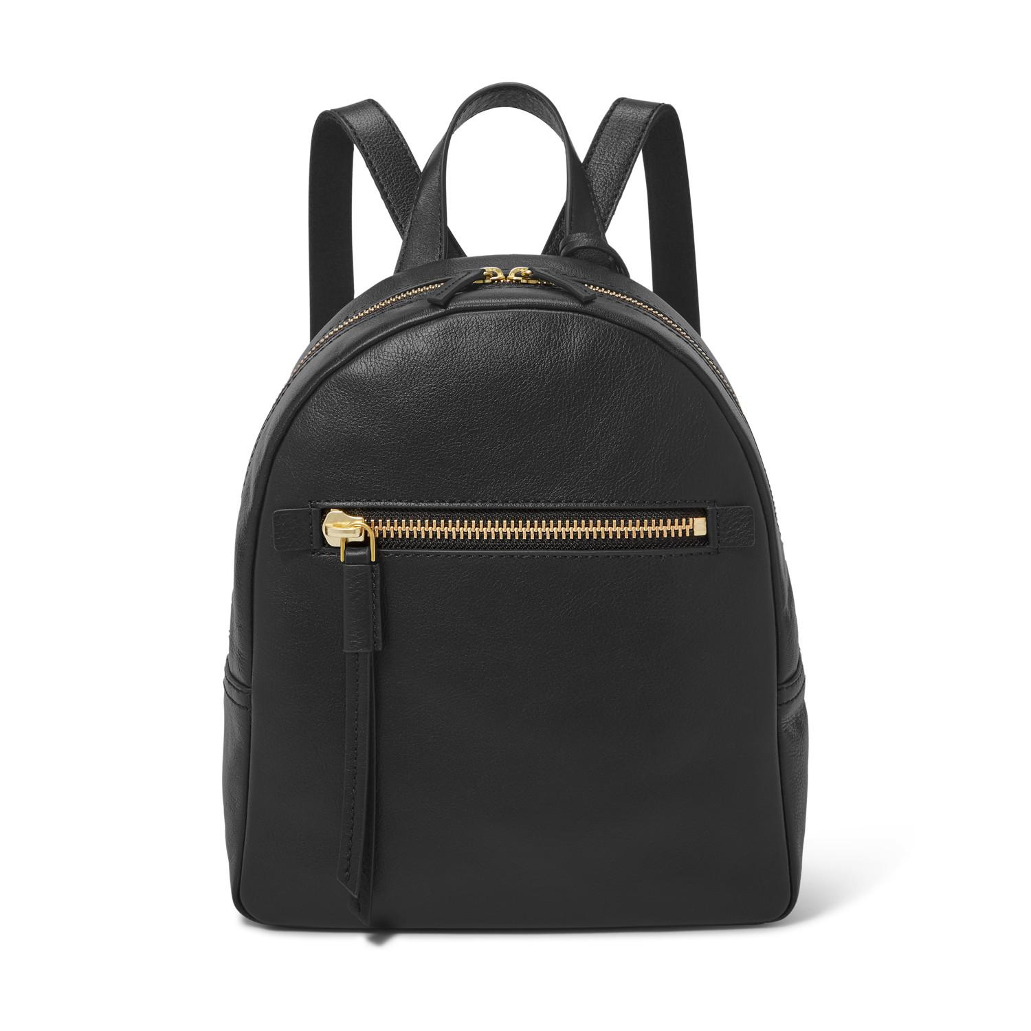 Fossil Megan Leather Backpack in Black 