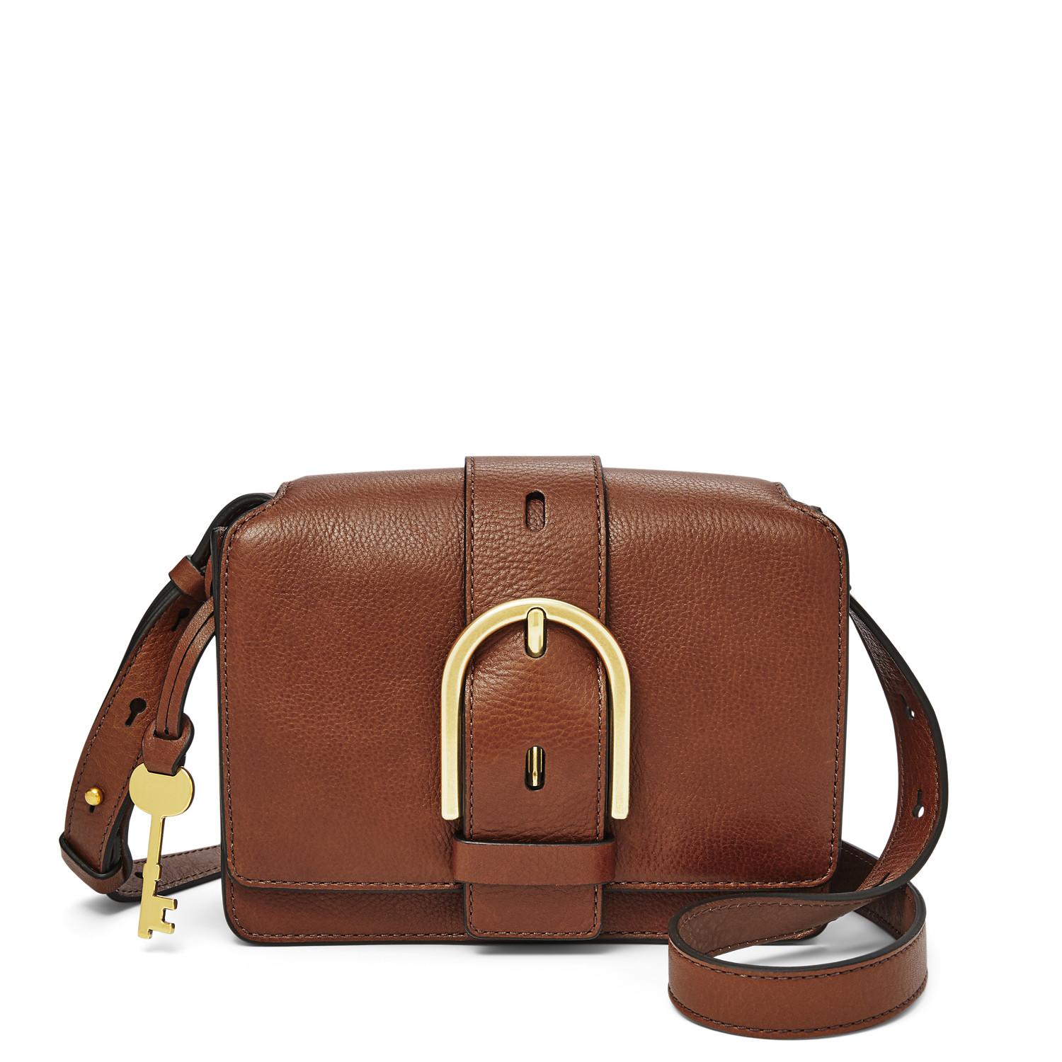 Fossil Leather Wiley Crossbody Handbags Brown Lyst