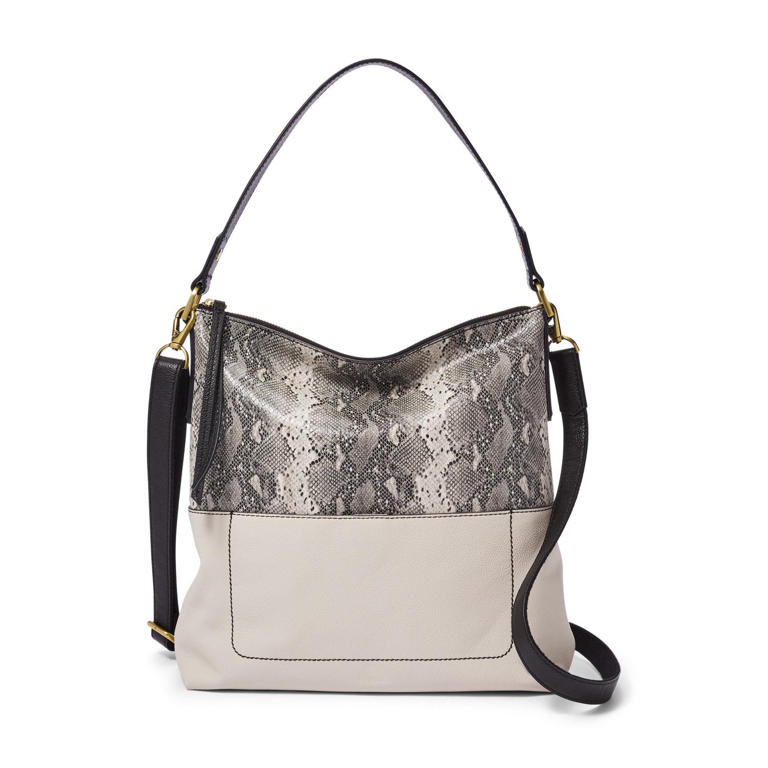 Fossil Leather Amelia Hobo Handbags Python Lyst