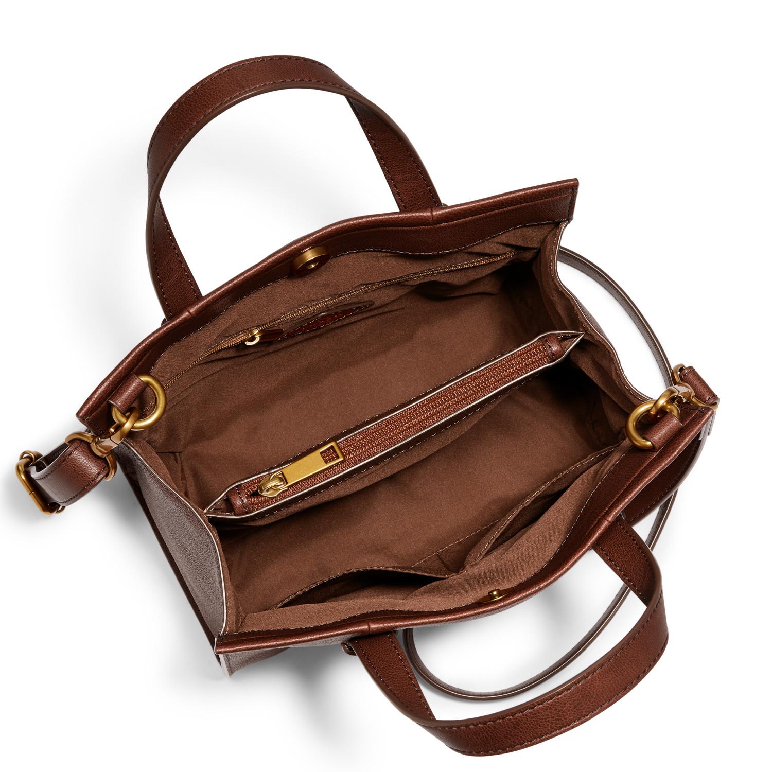 fossil leather satchel
